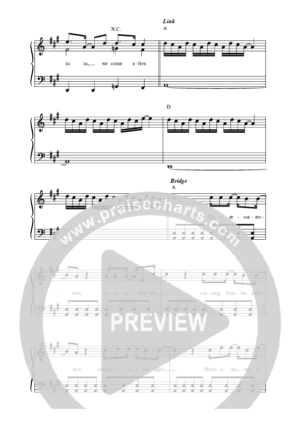 We Come Alive (Live) Lead Sheet Melody (Vineyard Worship / Paul Cullen)