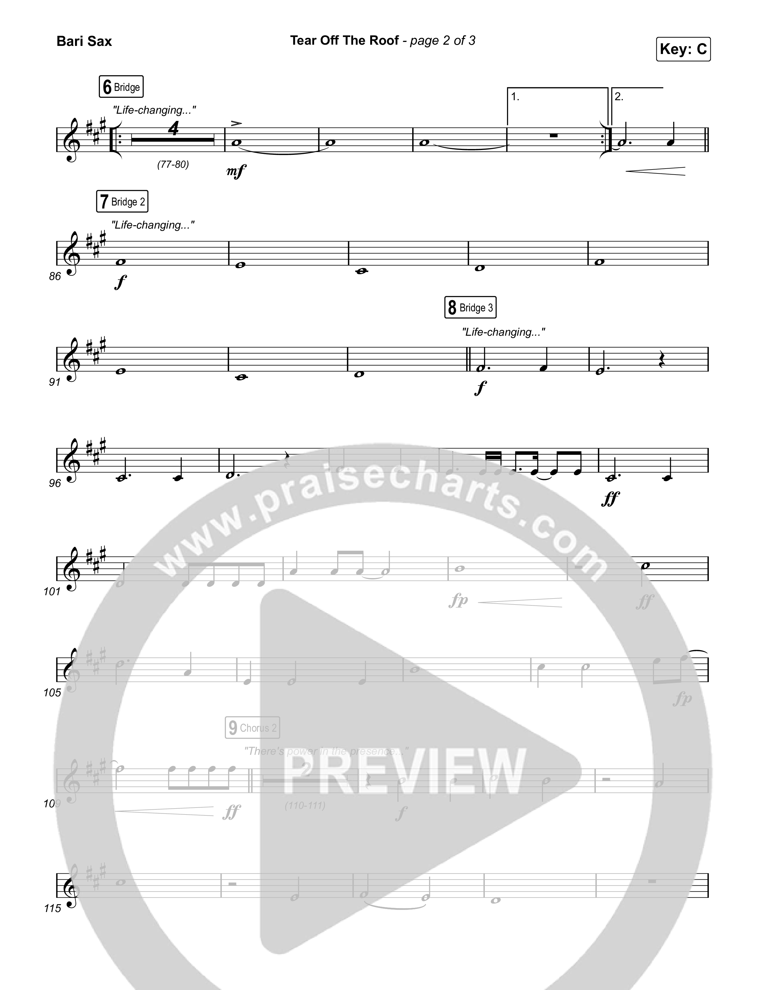 Tear Off The Roof Bari Sax (Brandon Lake)