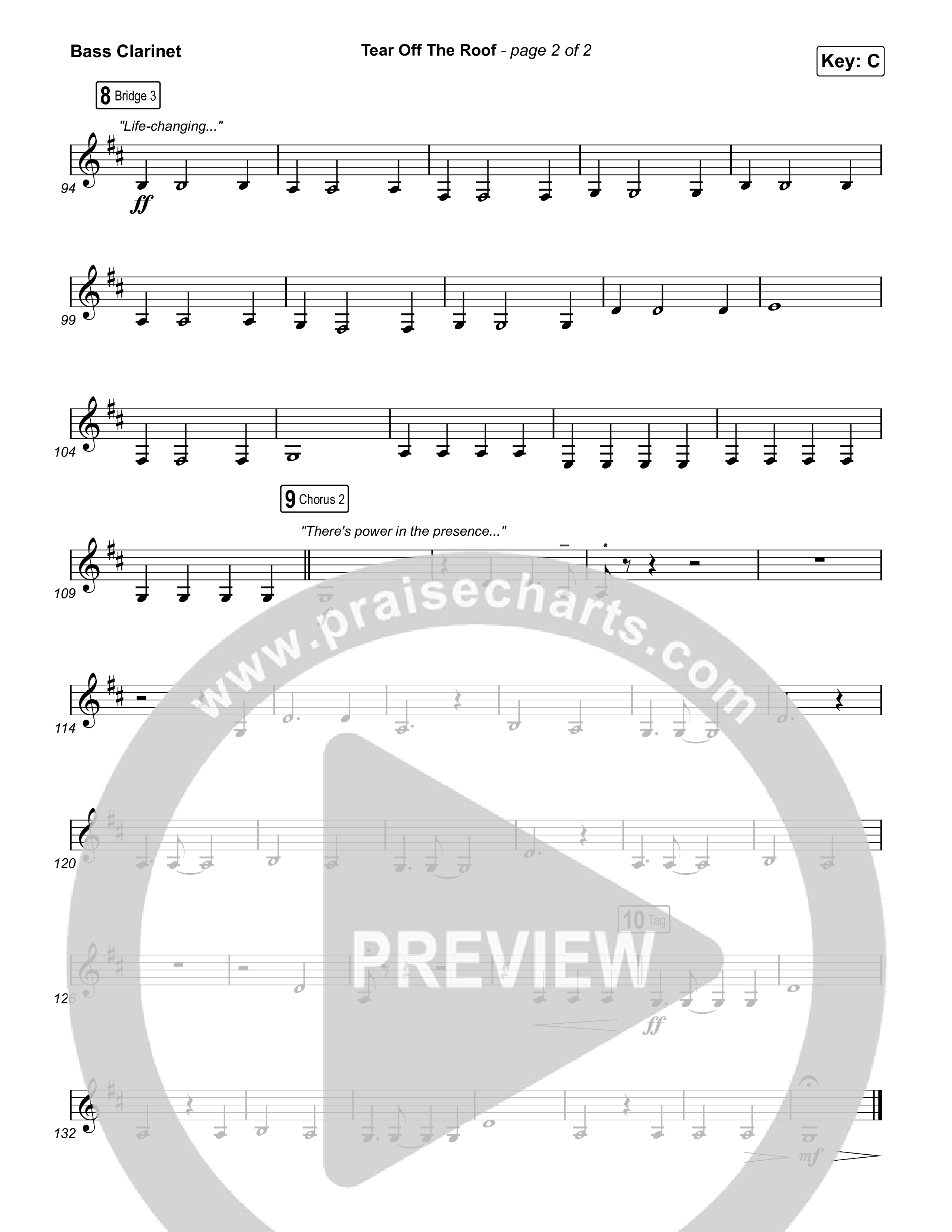 Tear Off The Roof Bass Clarinet (Brandon Lake)