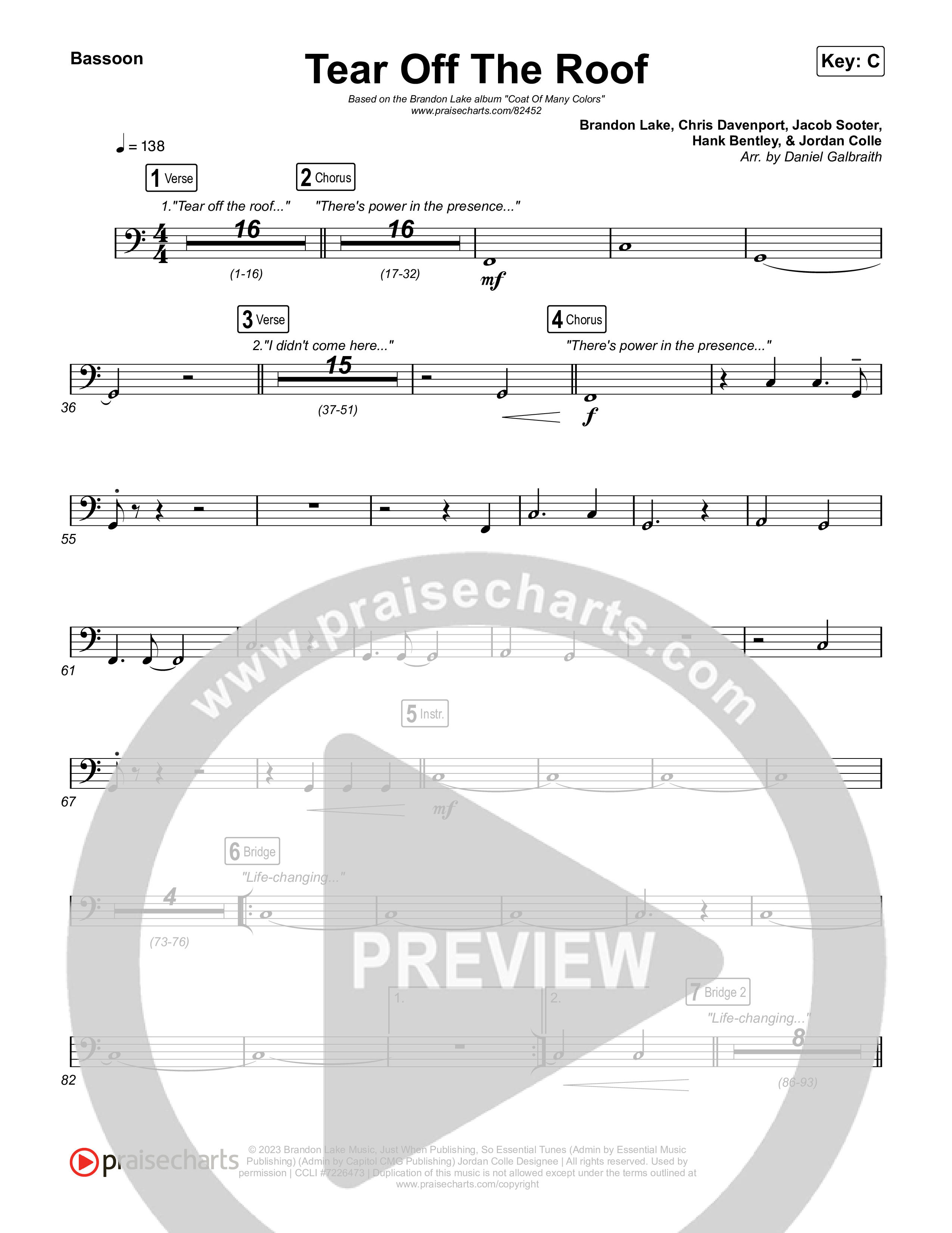 Tear Off The Roof Bassoon (Brandon Lake)