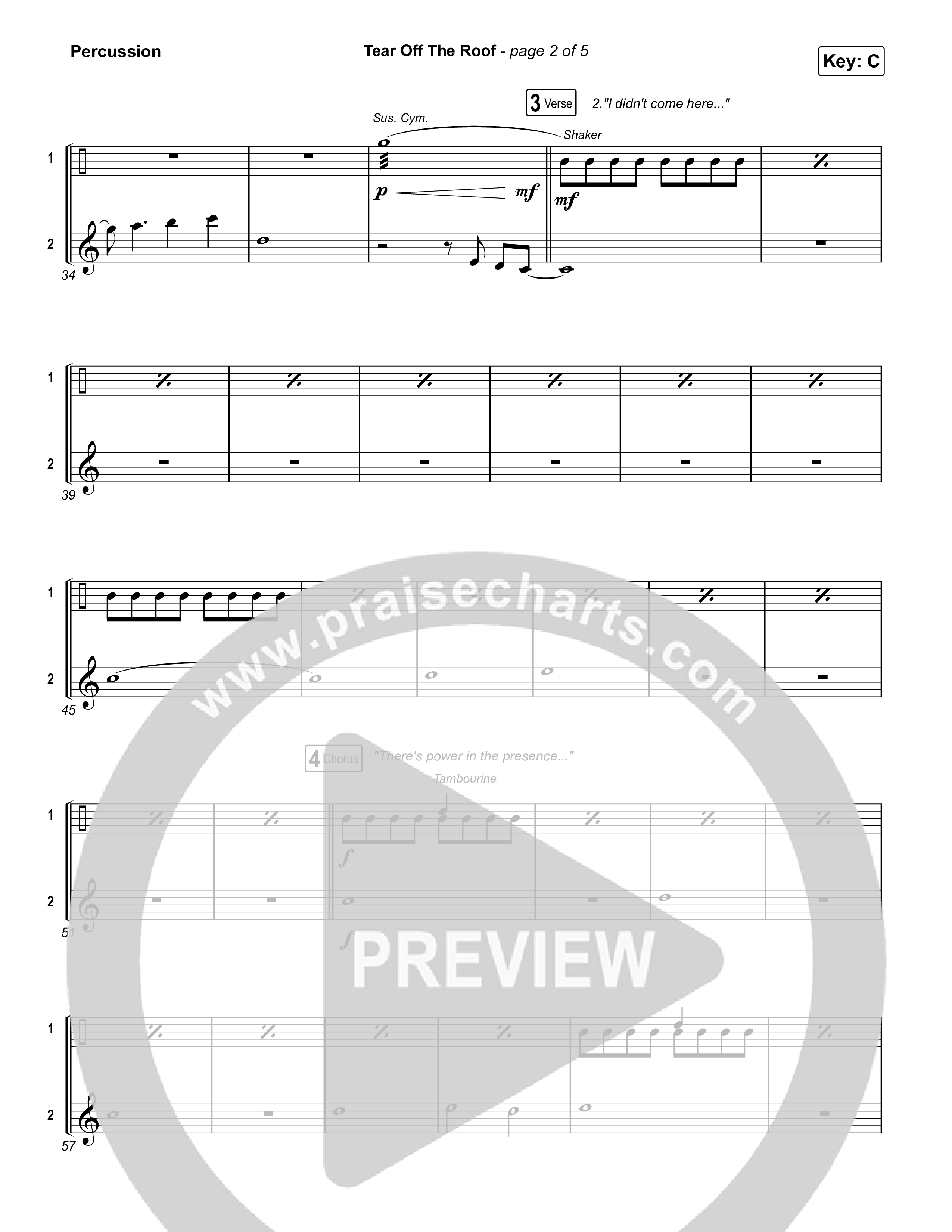 Tear Off The Roof Percussion (Brandon Lake)