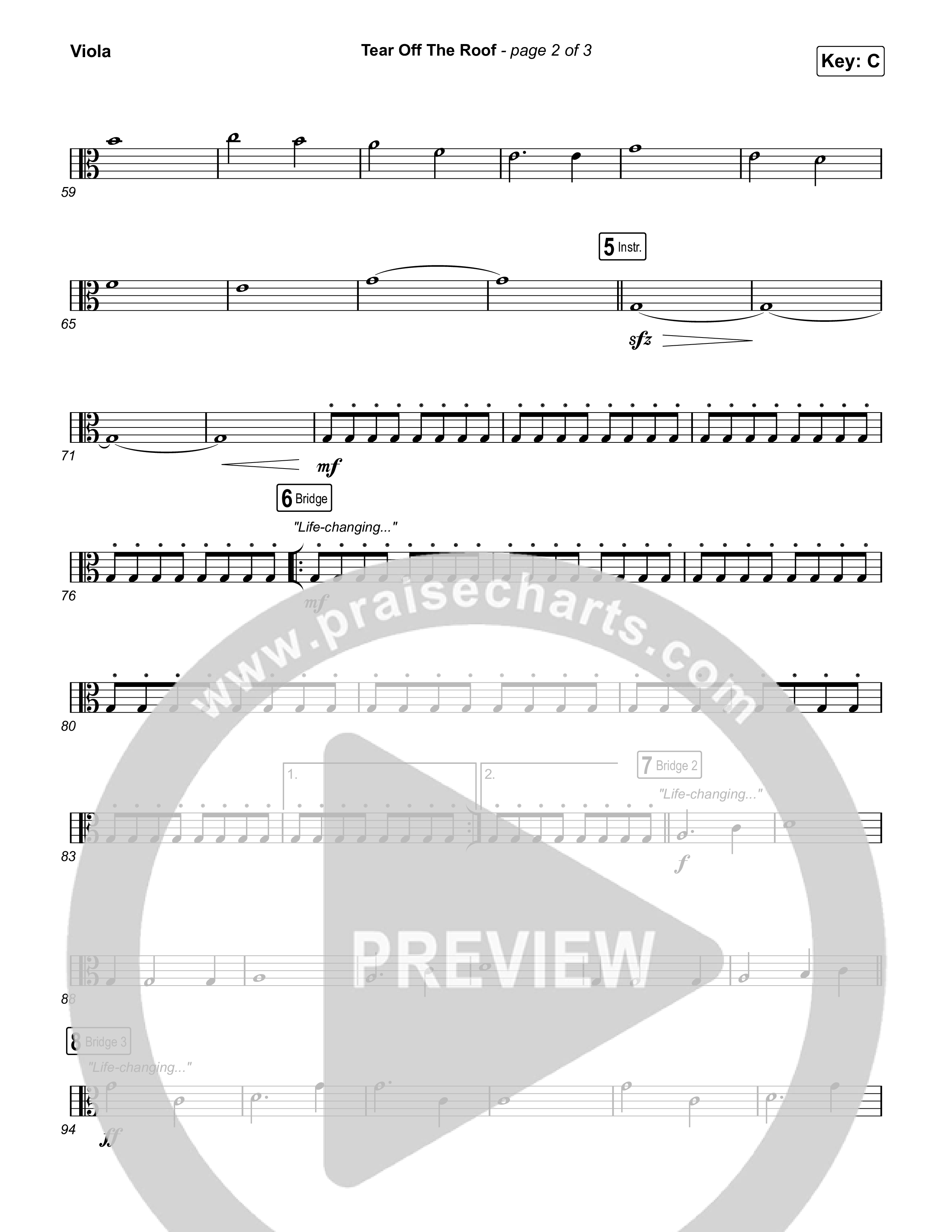 Tear Off The Roof Viola (Brandon Lake)