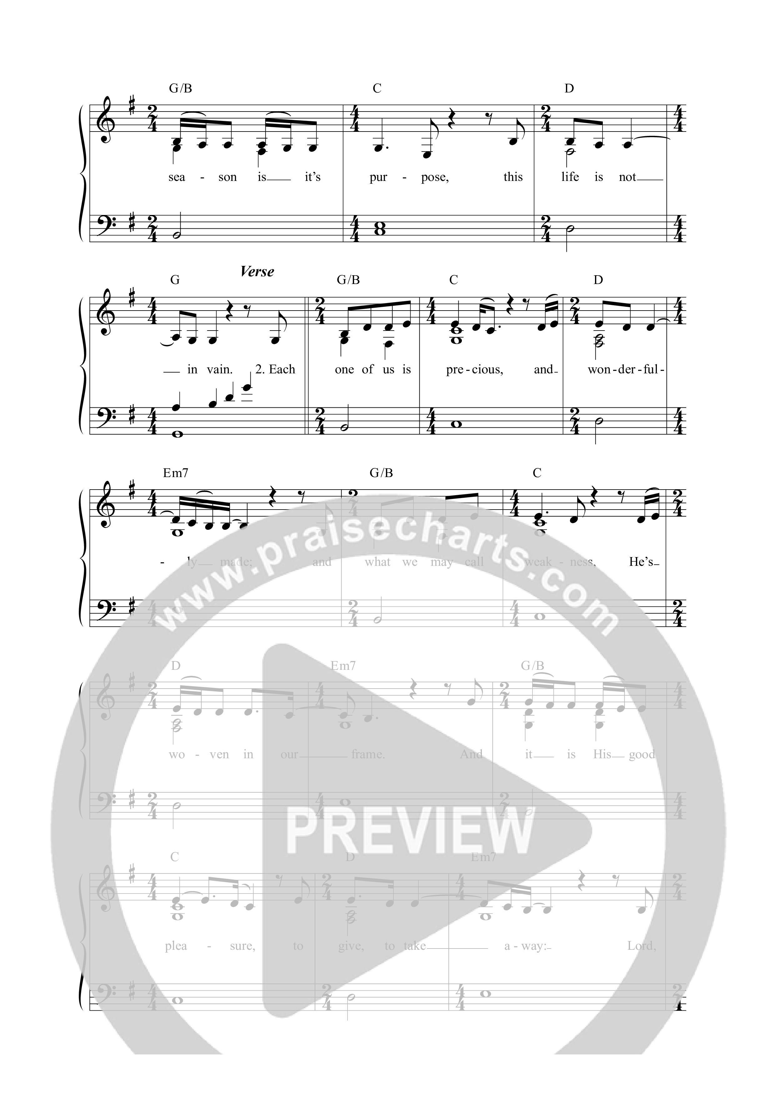 Not In Vain Lead Sheet Melody (Lucy Grimble)
