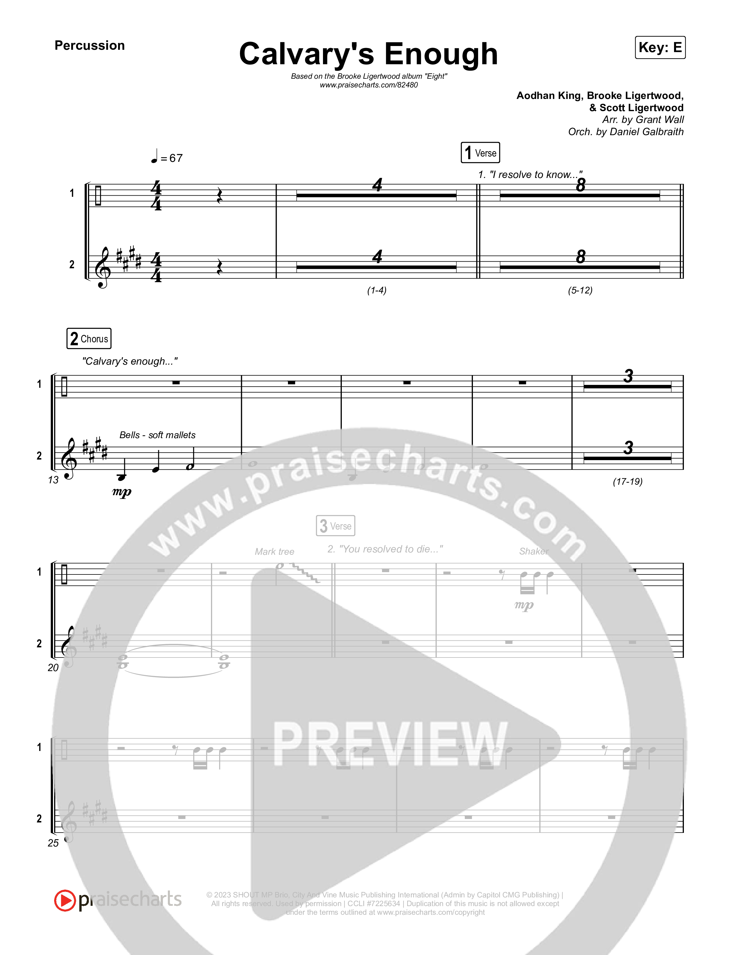 Calvary's Enough Percussion (Brooke Ligertwood)