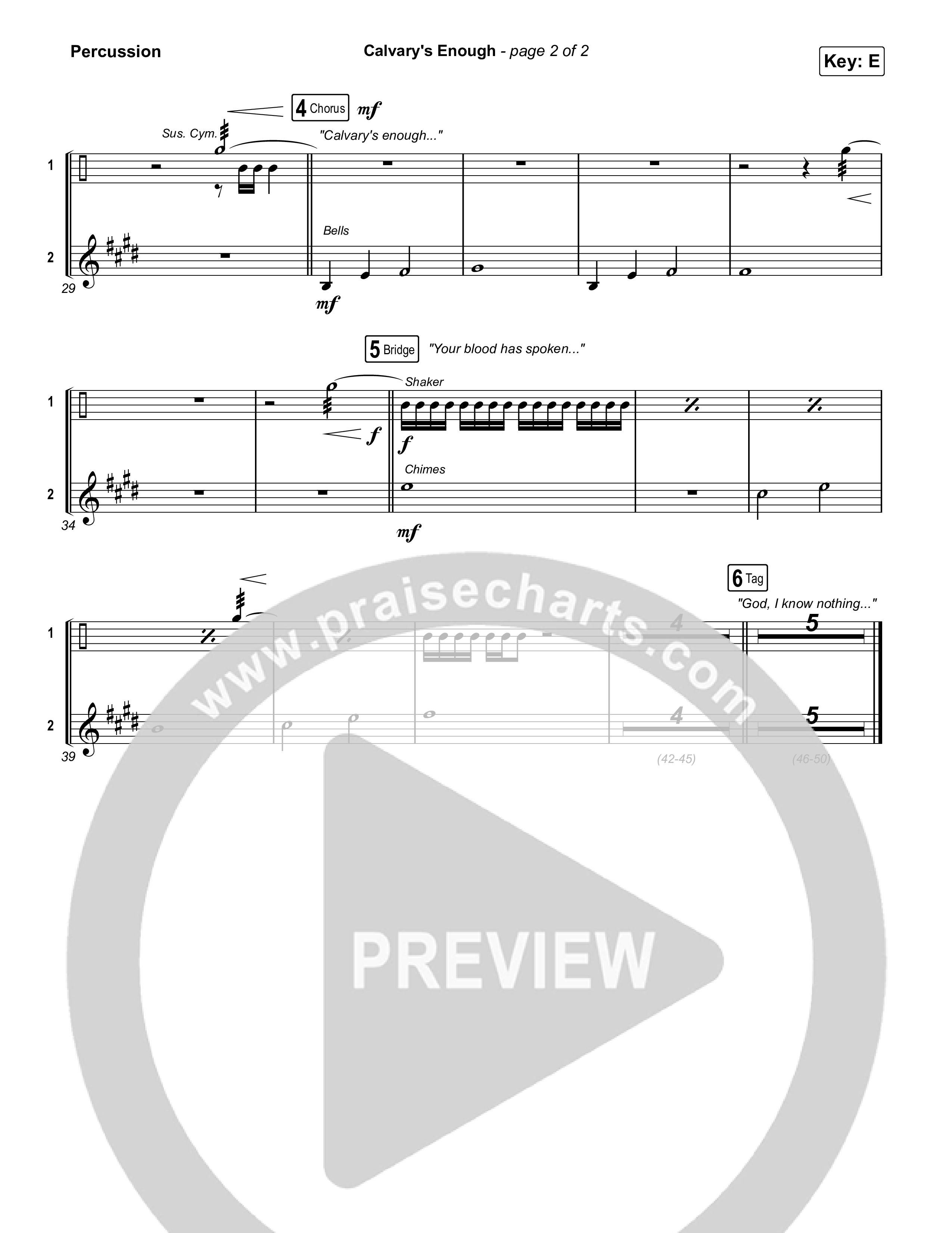 Calvary's Enough Percussion (Brooke Ligertwood)