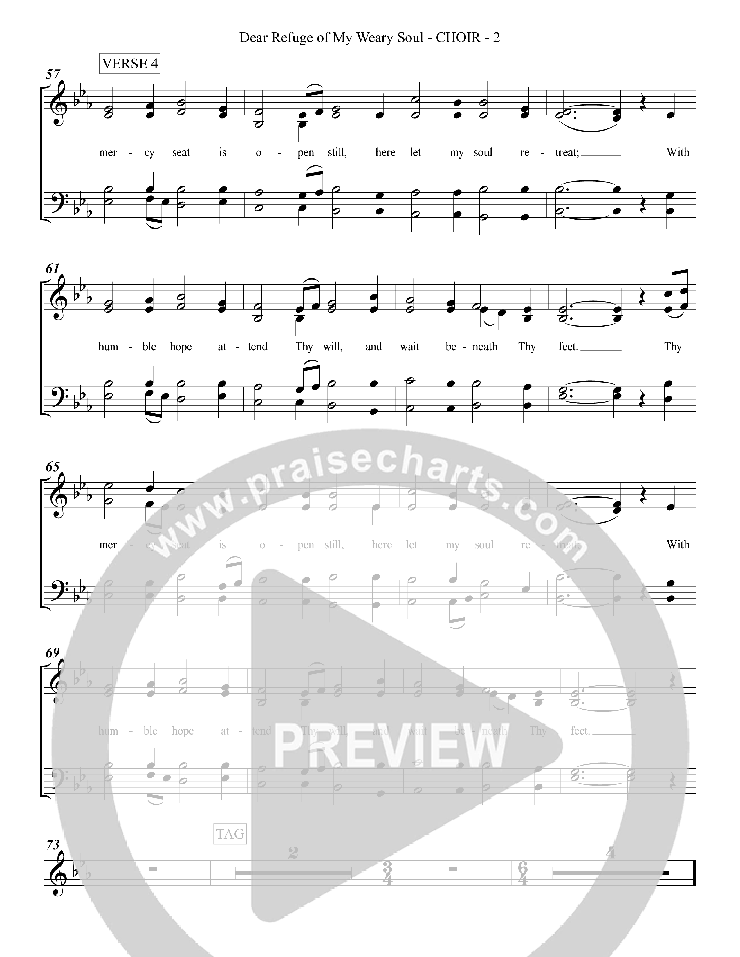 Dear Refuge Of My Weary Soul Choir Vocals (SATB) (Grace Worship)