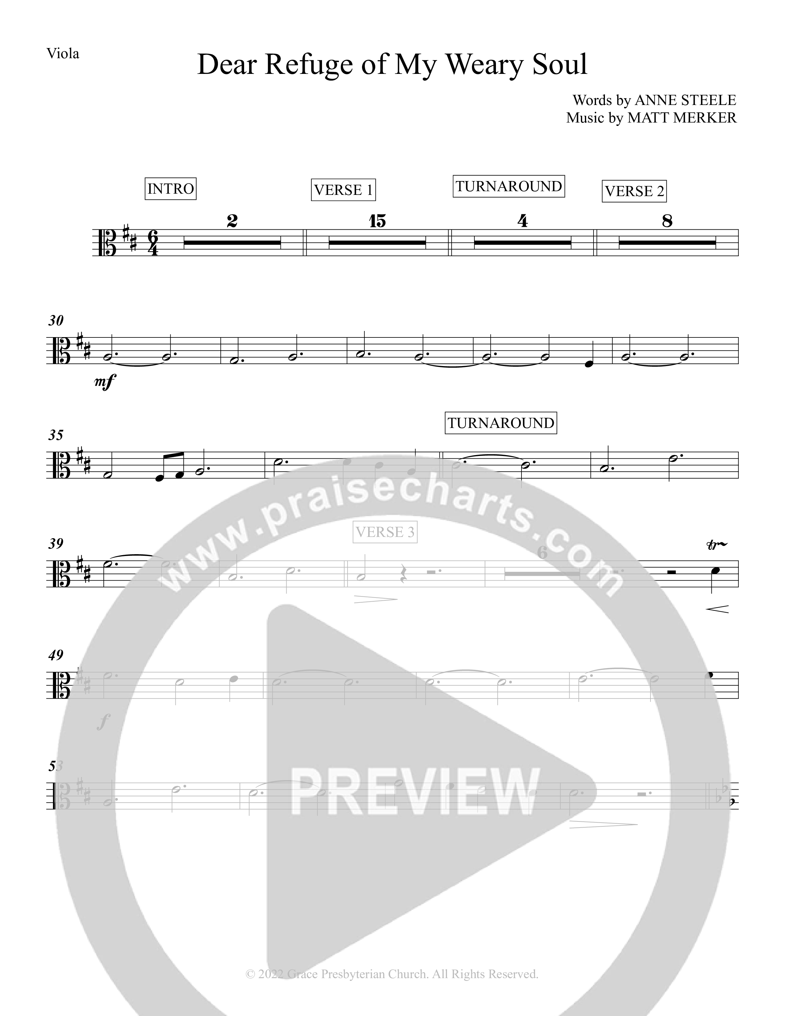 Dear Refuge Of My Weary Soul Viola (Grace Worship)