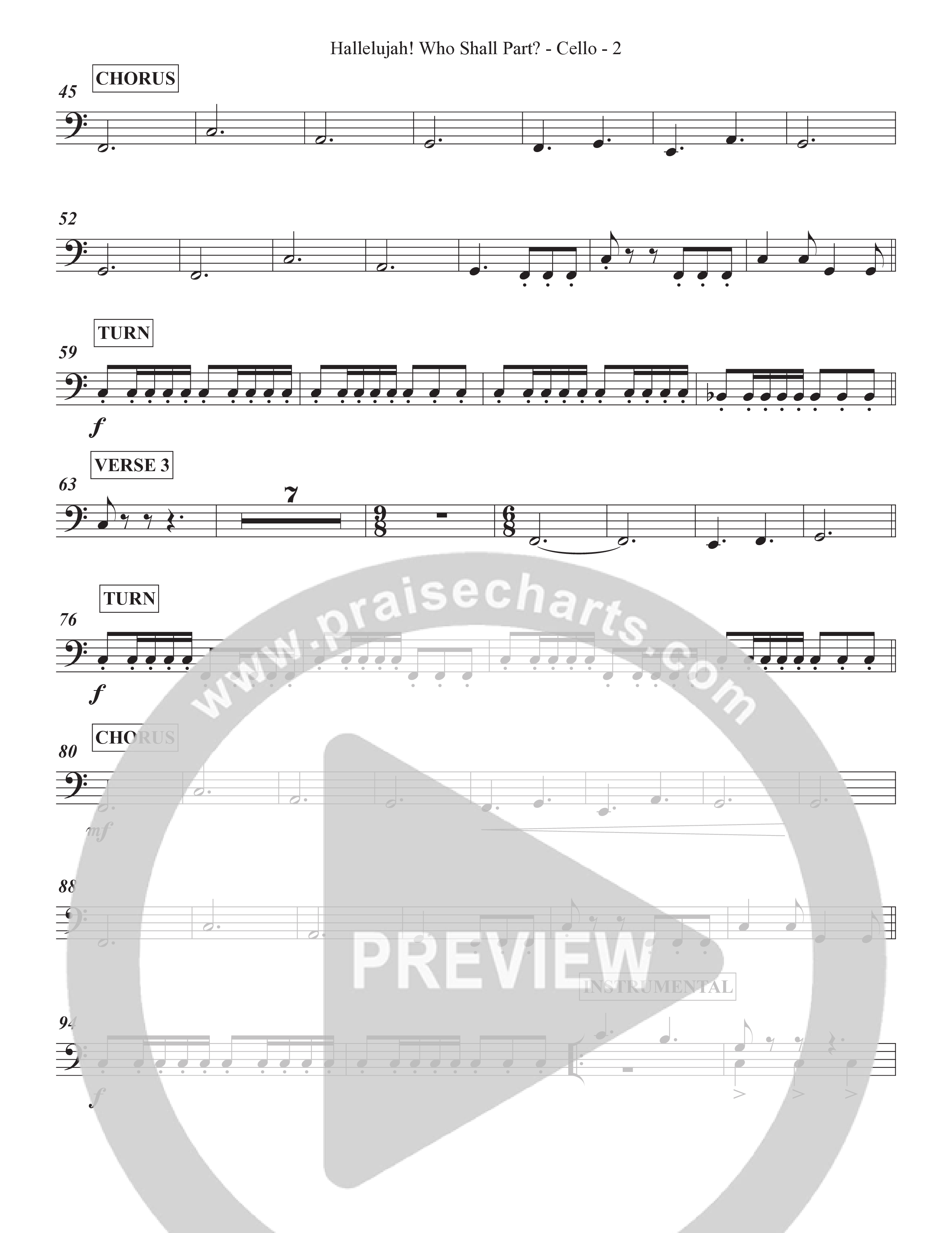 Hallelujah Who Shall Part Cello (Grace Worship)