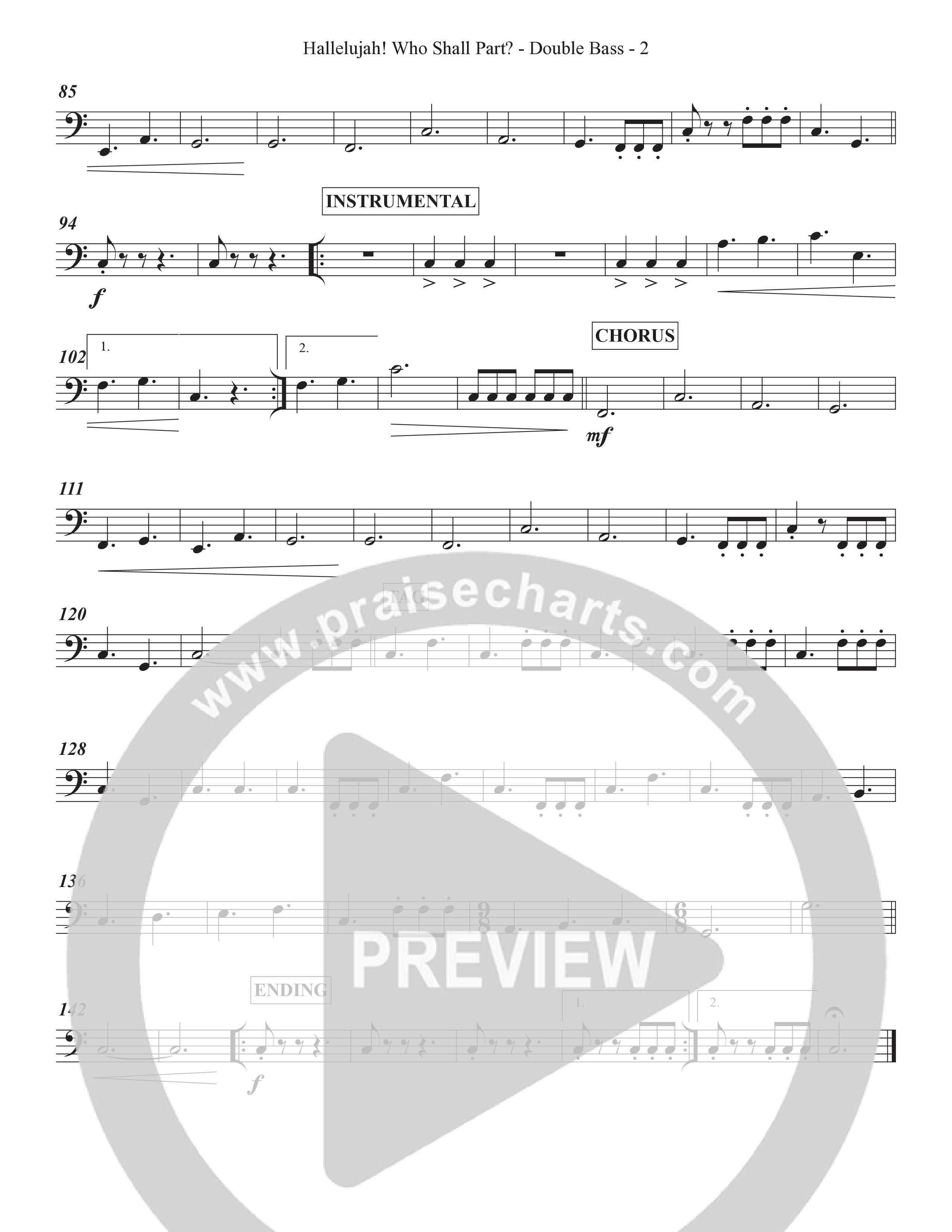 Hallelujah Who Shall Part Double Bass (Grace Worship)