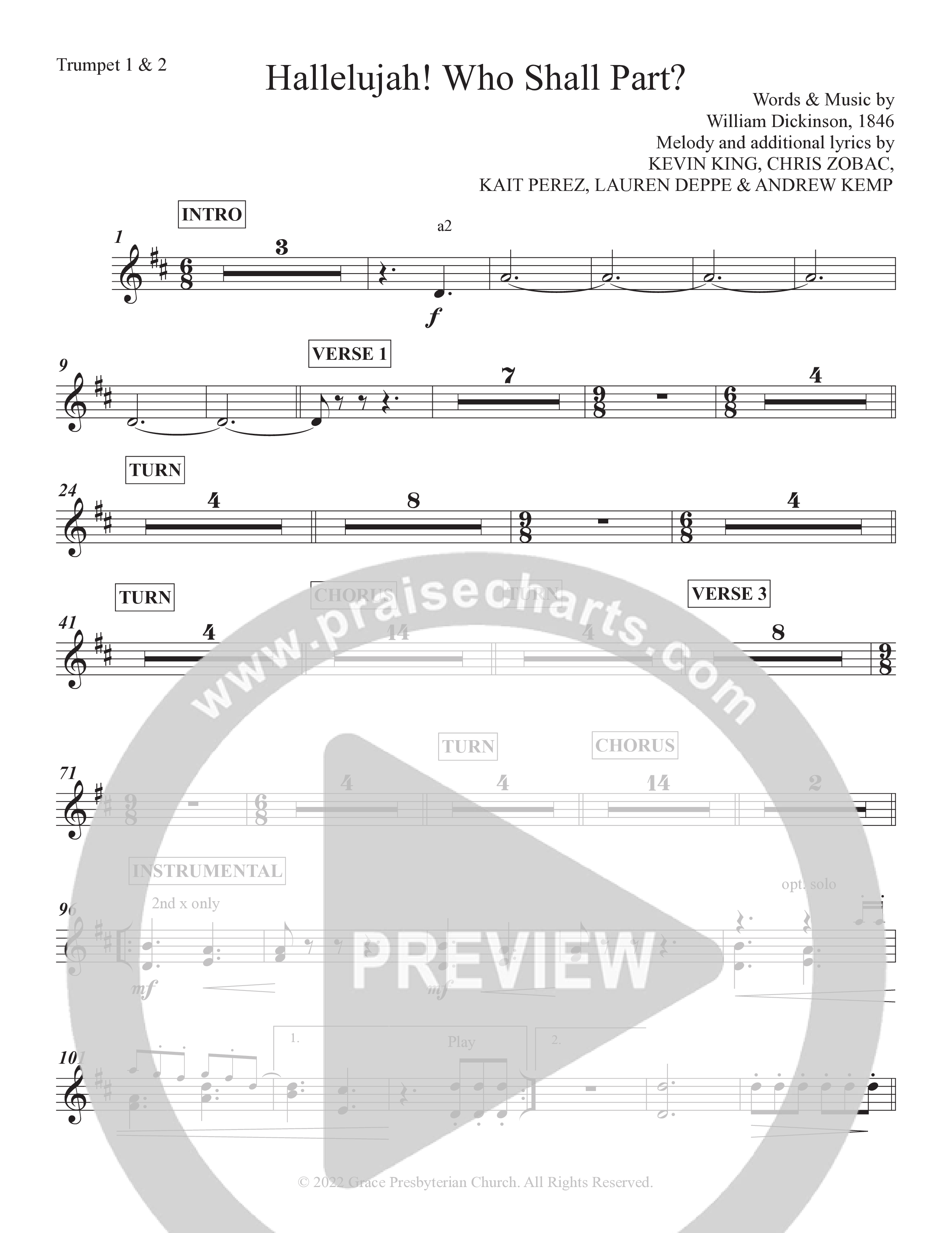 Hallelujah Who Shall Part Trumpet 1,2 (Grace Worship)