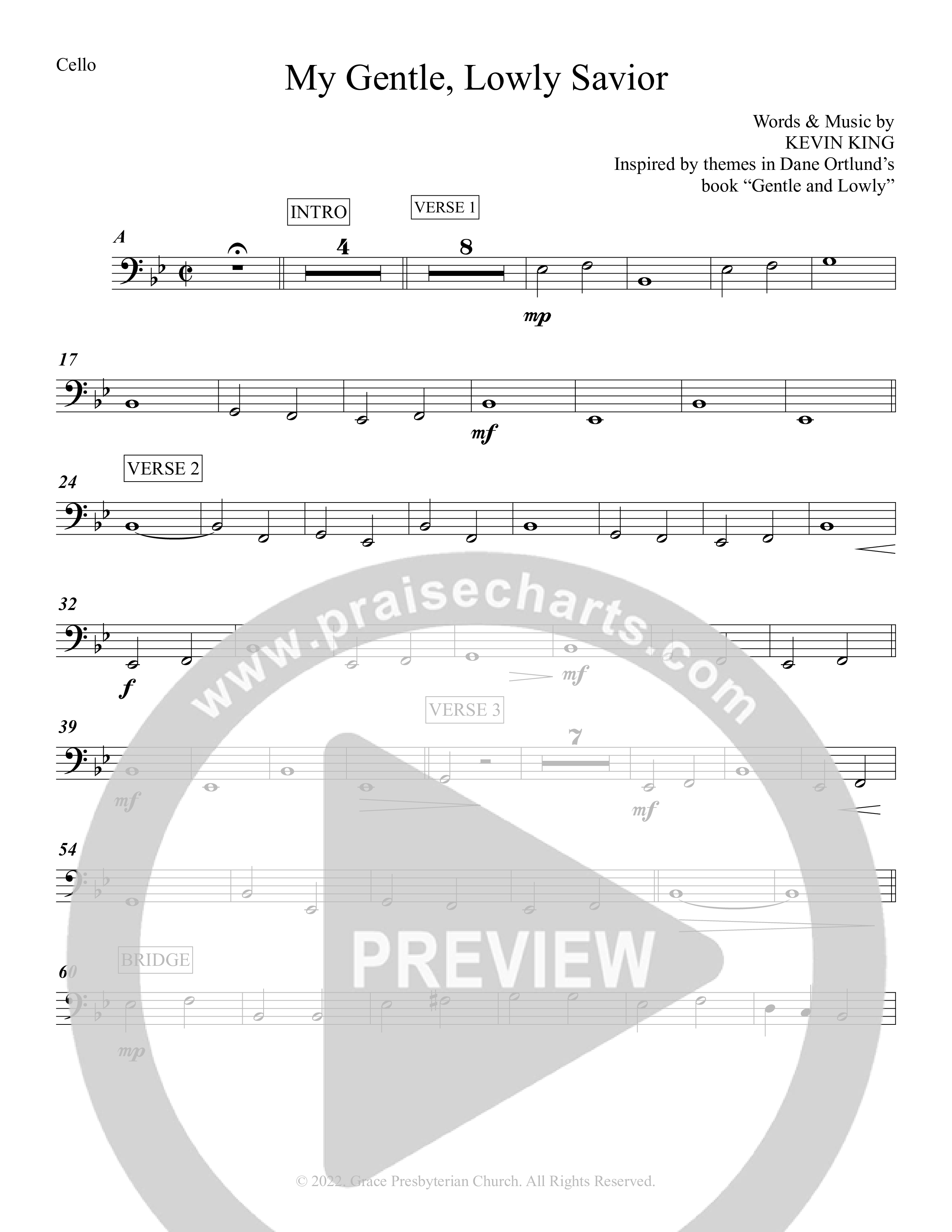 My Gentle Lowly Savior Cello (Grace Worship)