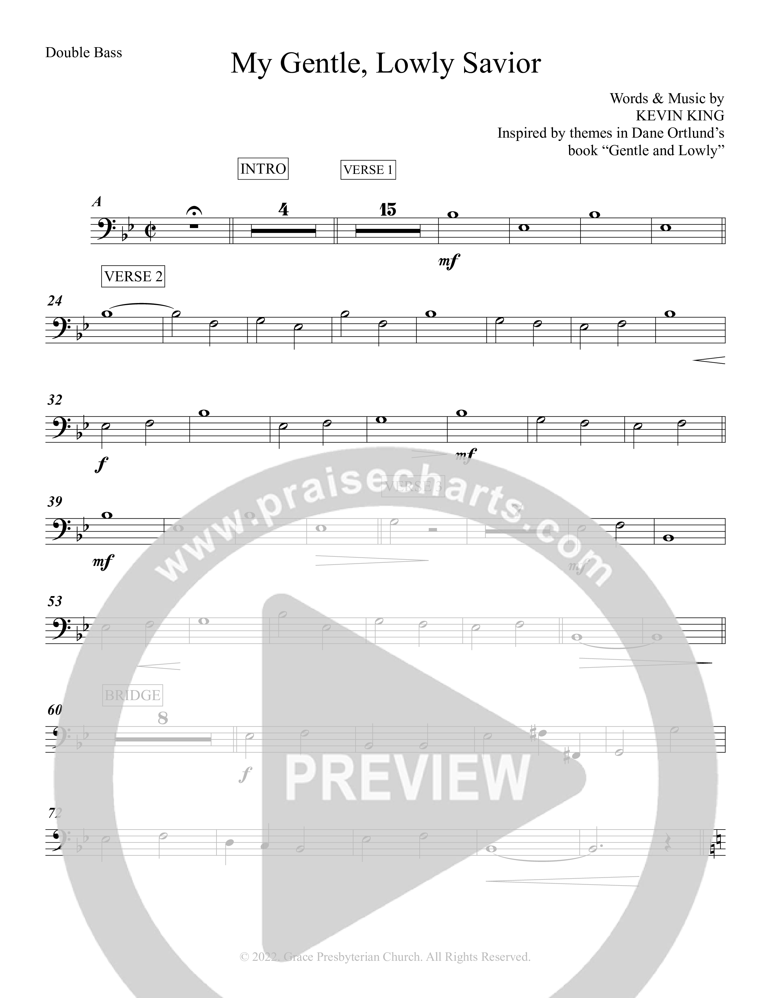 My Gentle Lowly Savior Double Bass (Grace Worship)