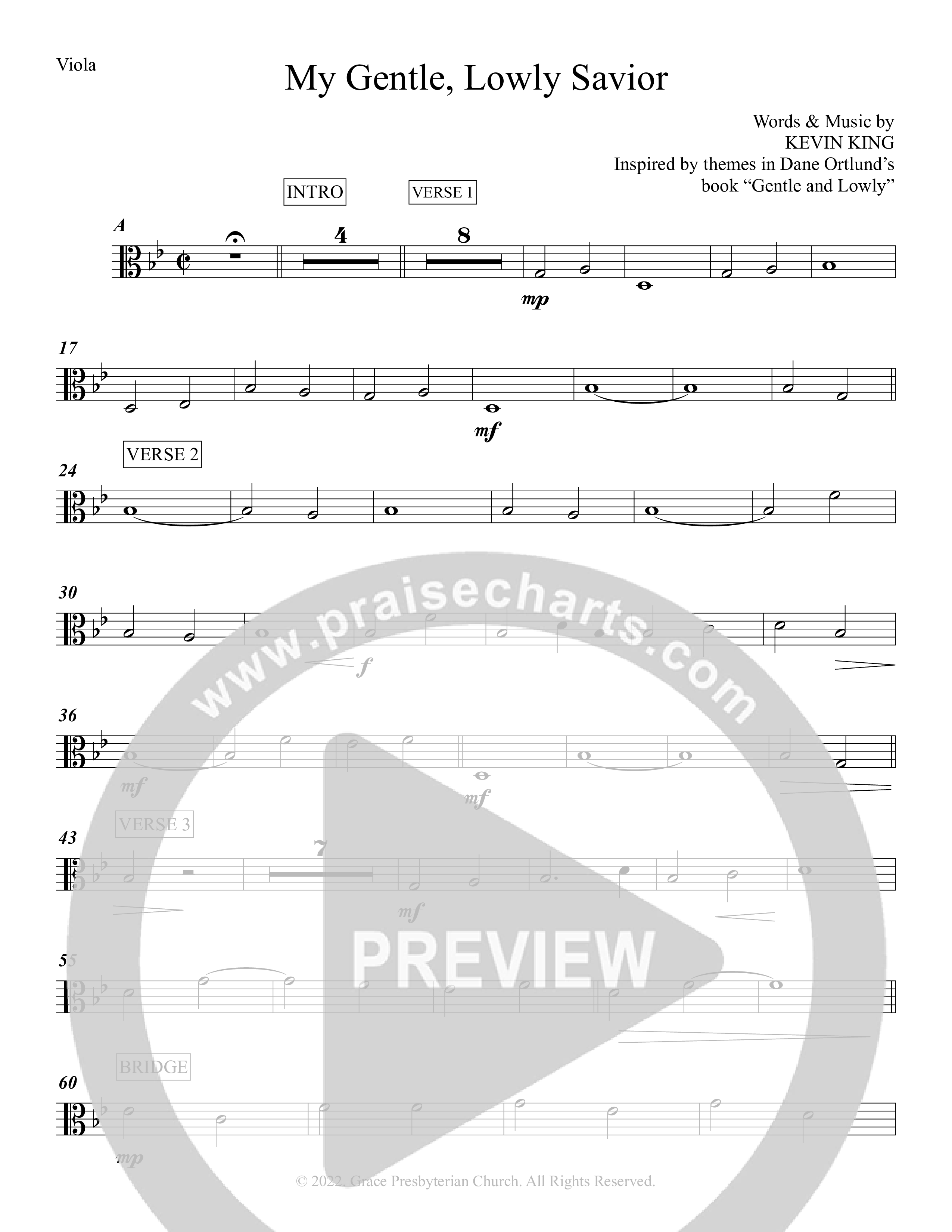 My Gentle Lowly Savior Viola (Grace Worship)
