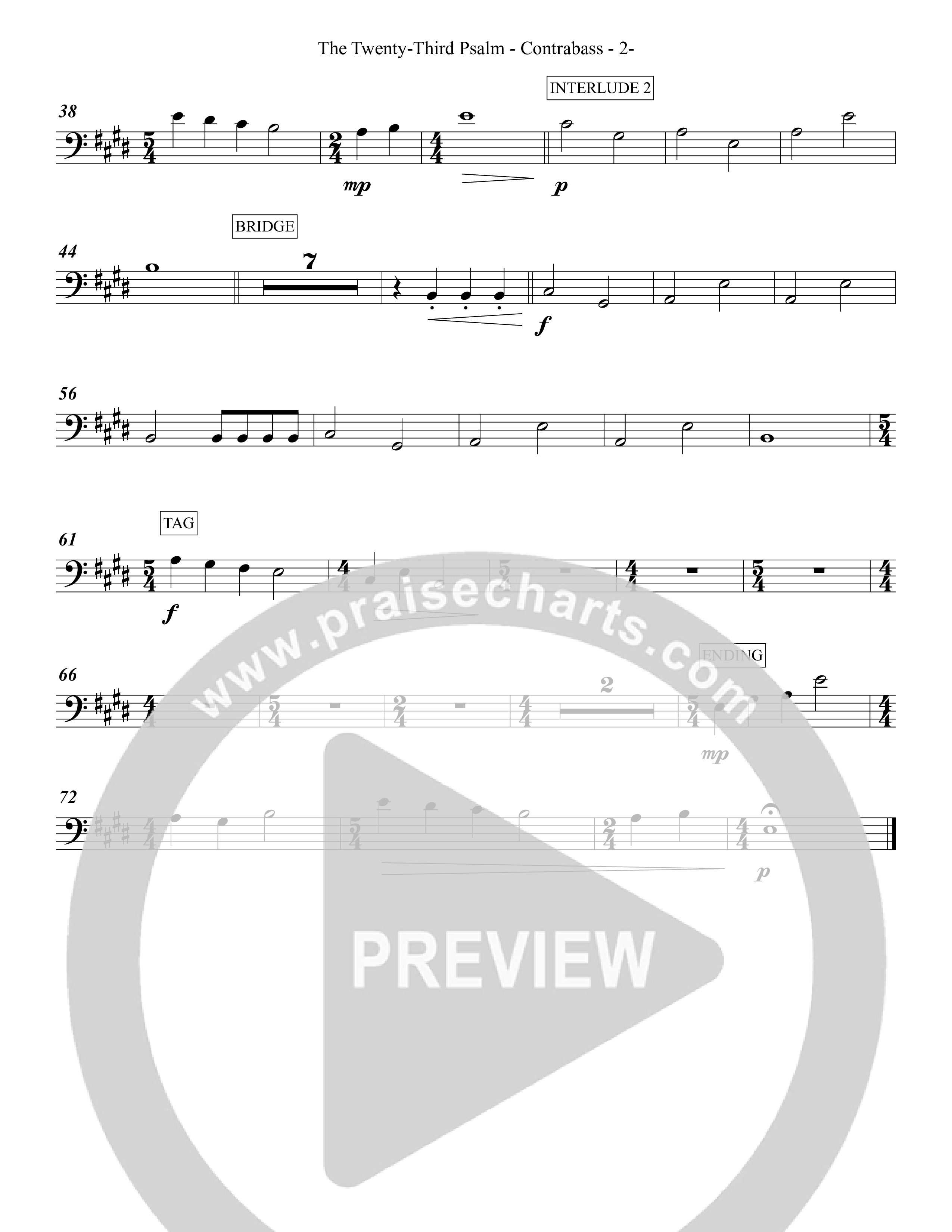 The Twenty Third Psalm Contrabass (Grace Worship)