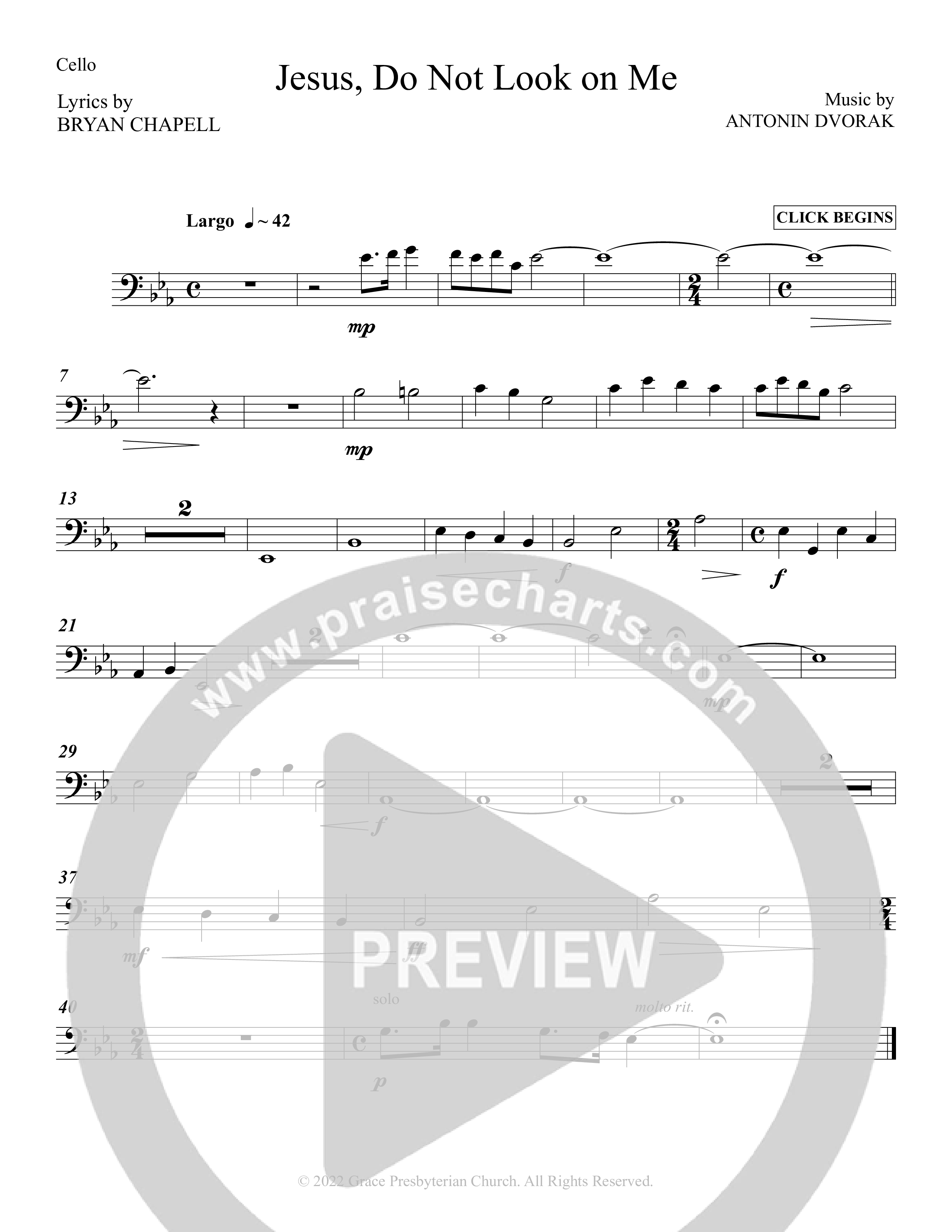 Jesus Do Not Look On Me Cello (Grace Worship)