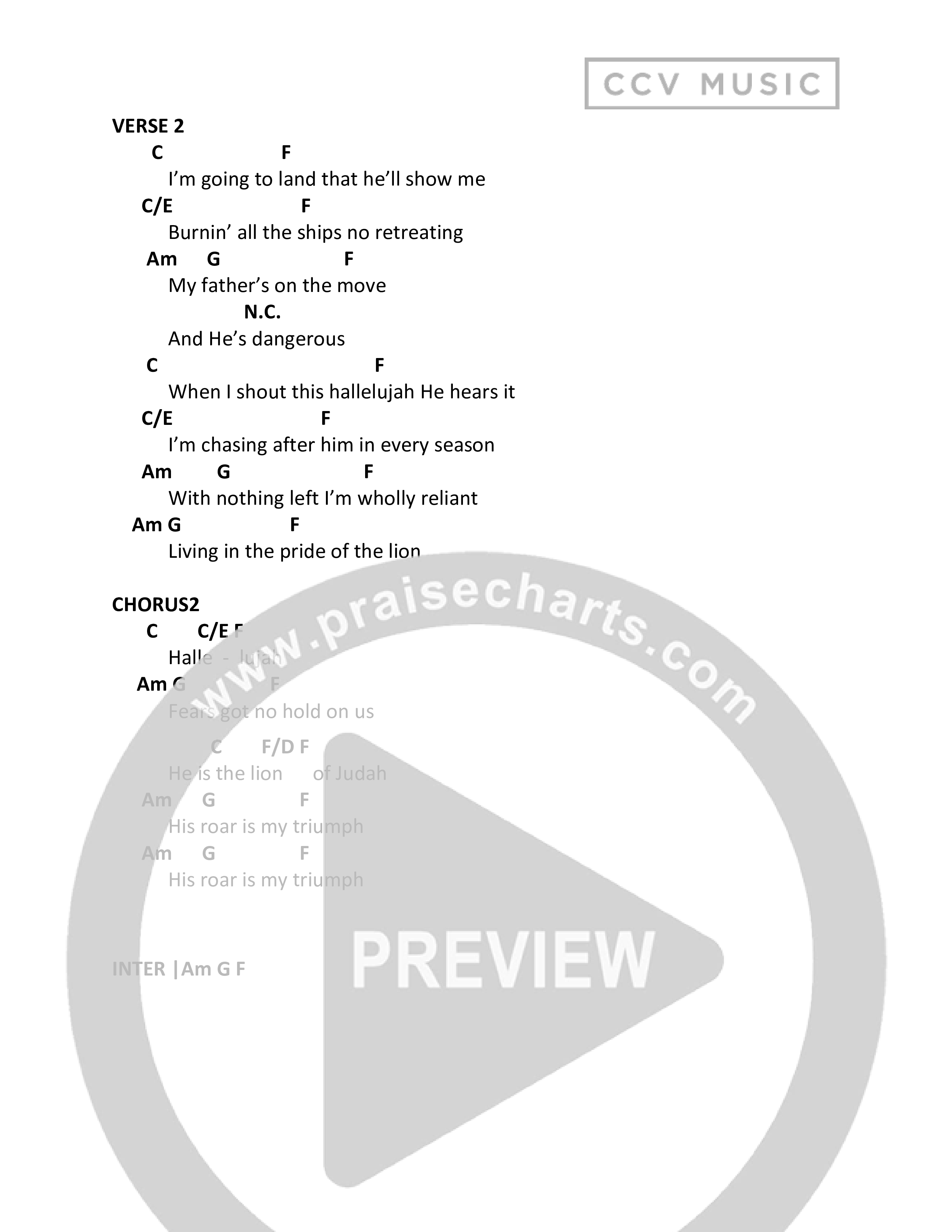 Dangerous Chord Chart (CCV Music)