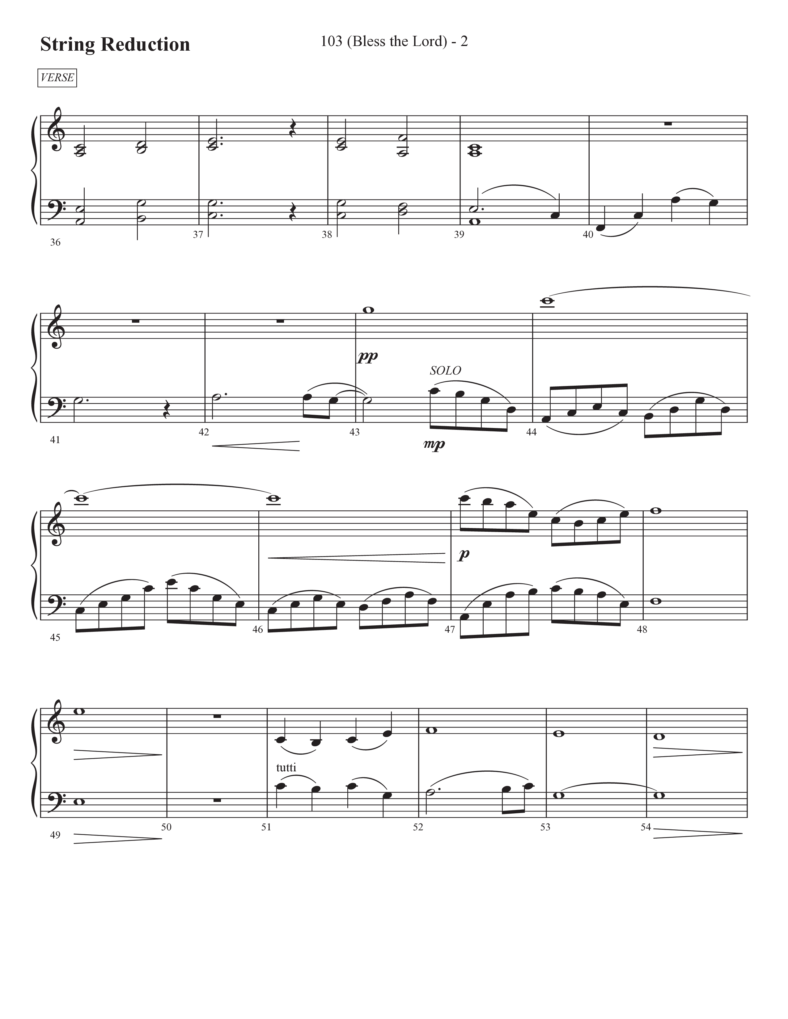 103 (Bless The Lord) (Choral Anthem SATB) String Reduction (Prestonwood Worship / Prestonwood Choir / Arr. Michael Neale / Orch. Carson Wagner)