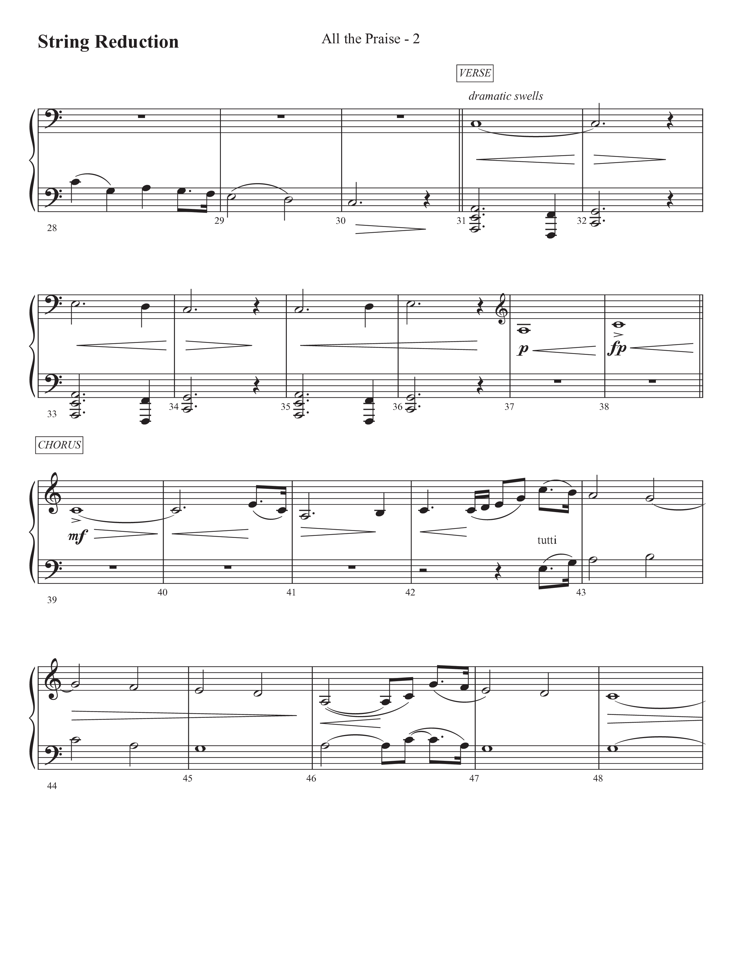 All The Praise (Choral Anthem SATB) String Reduction (Prestonwood Worship / Prestonwood Choir / Arr. Michael Neale / Orch. Carson Wagner)