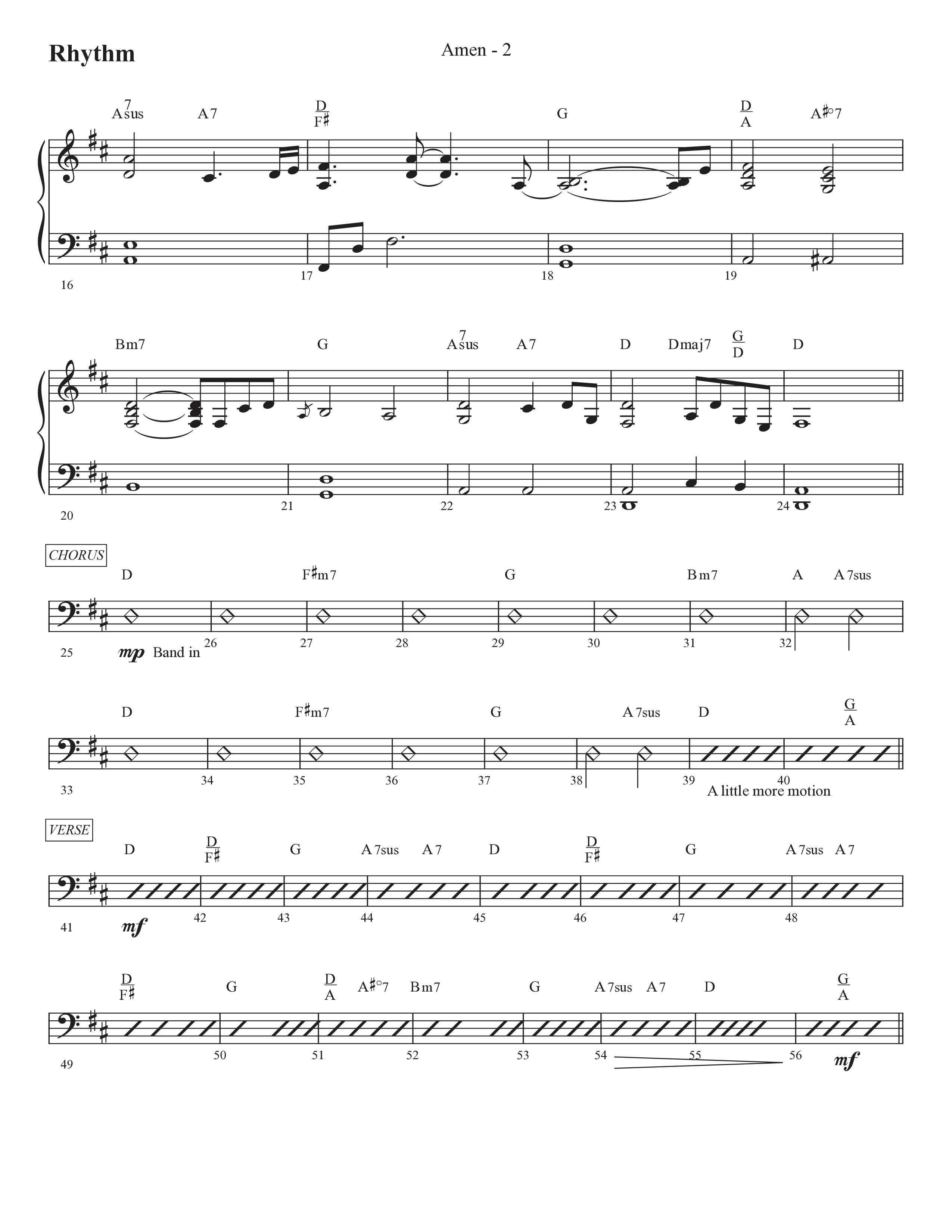 Amen (Choral Anthem SATB) Rhythm Chart (Prestonwood Worship / Prestonwood Choir / Arr. Jonathan Walker)