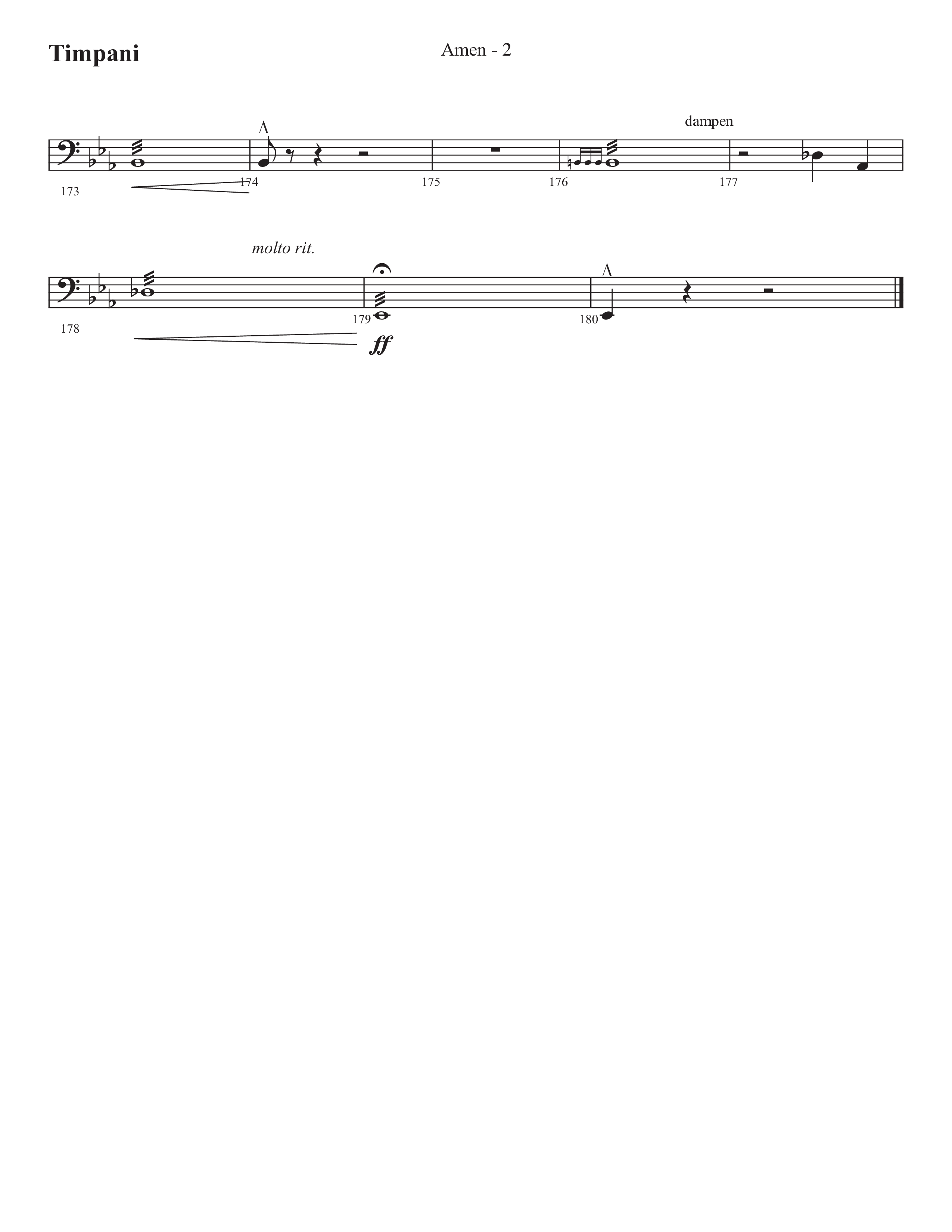 Amen (Choral Anthem SATB) Timpani (Prestonwood Worship / Prestonwood Choir / Arr. Jonathan Walker)