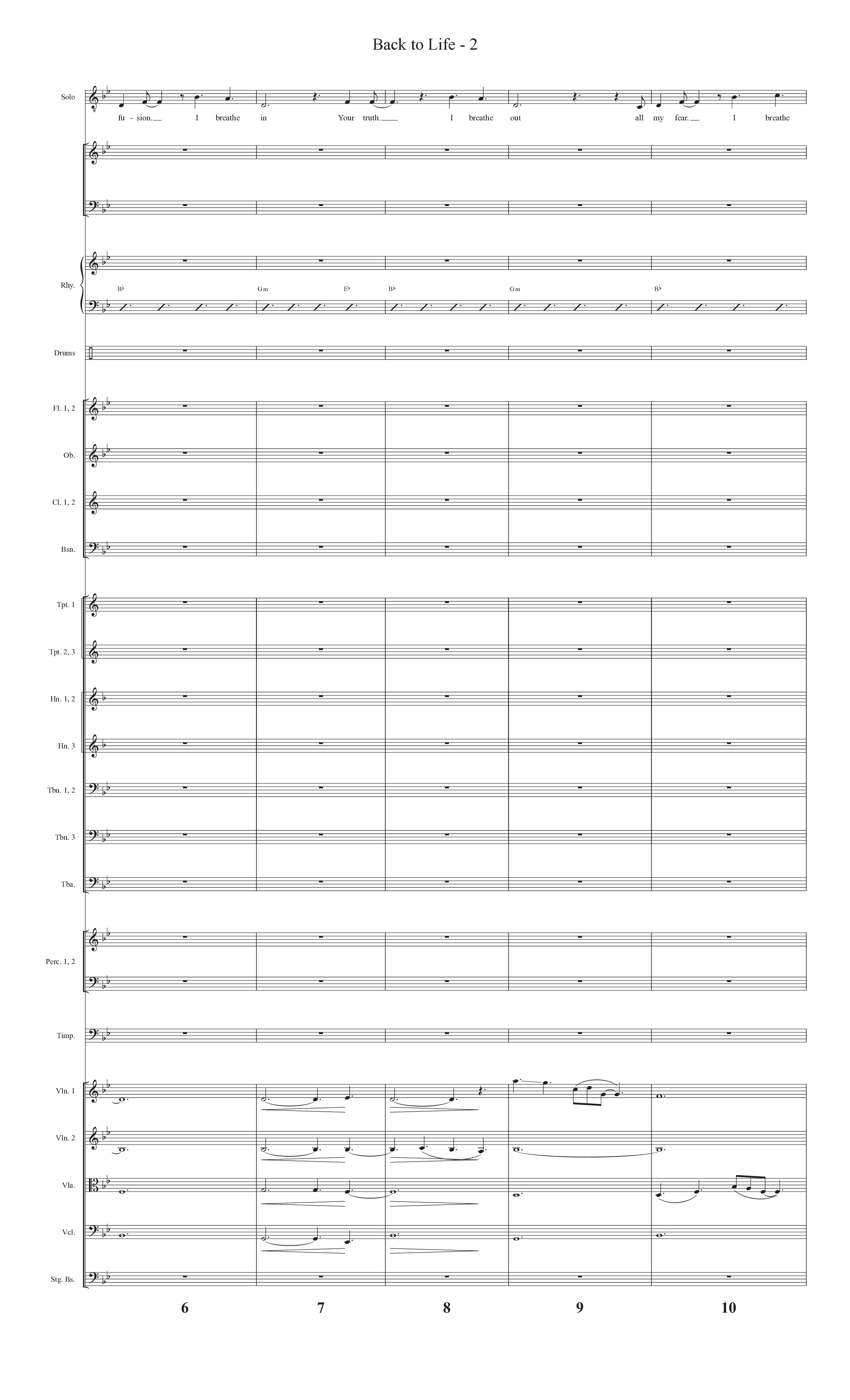 Back To Life (Choral Anthem SATB) Conductor's Score (Prestonwood Worship / Prestonwood Choir / Arr. Carson Wagner)