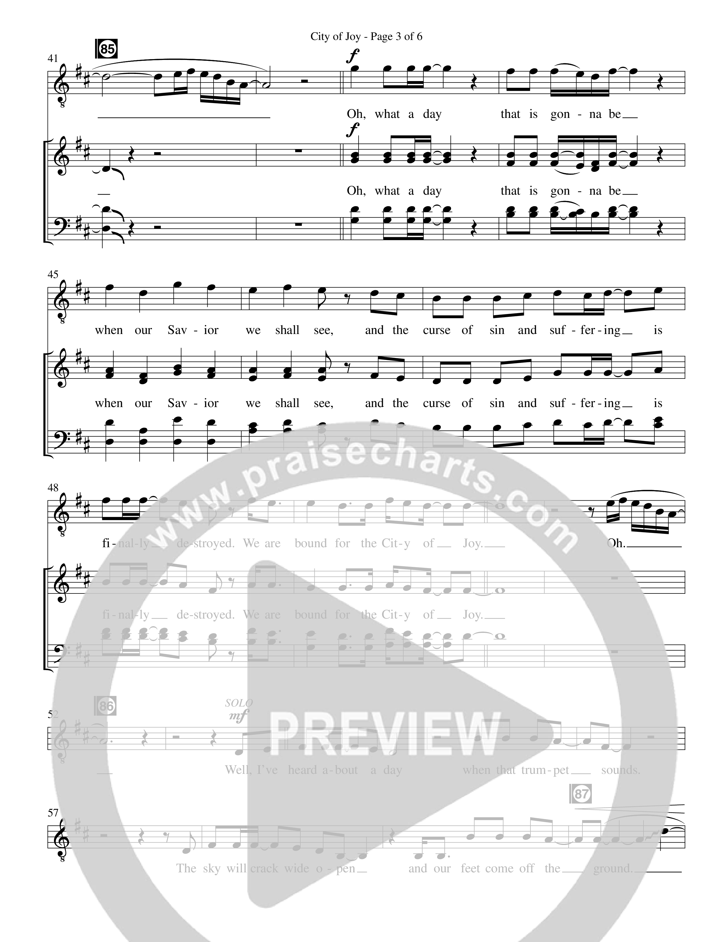 City Of Joy (Choral Anthem SATB) Choir Sheet CH (Prestonwood Worship / Prestonwood Choir / Arr. Michael Neale / Orch. Jonathan Walker)