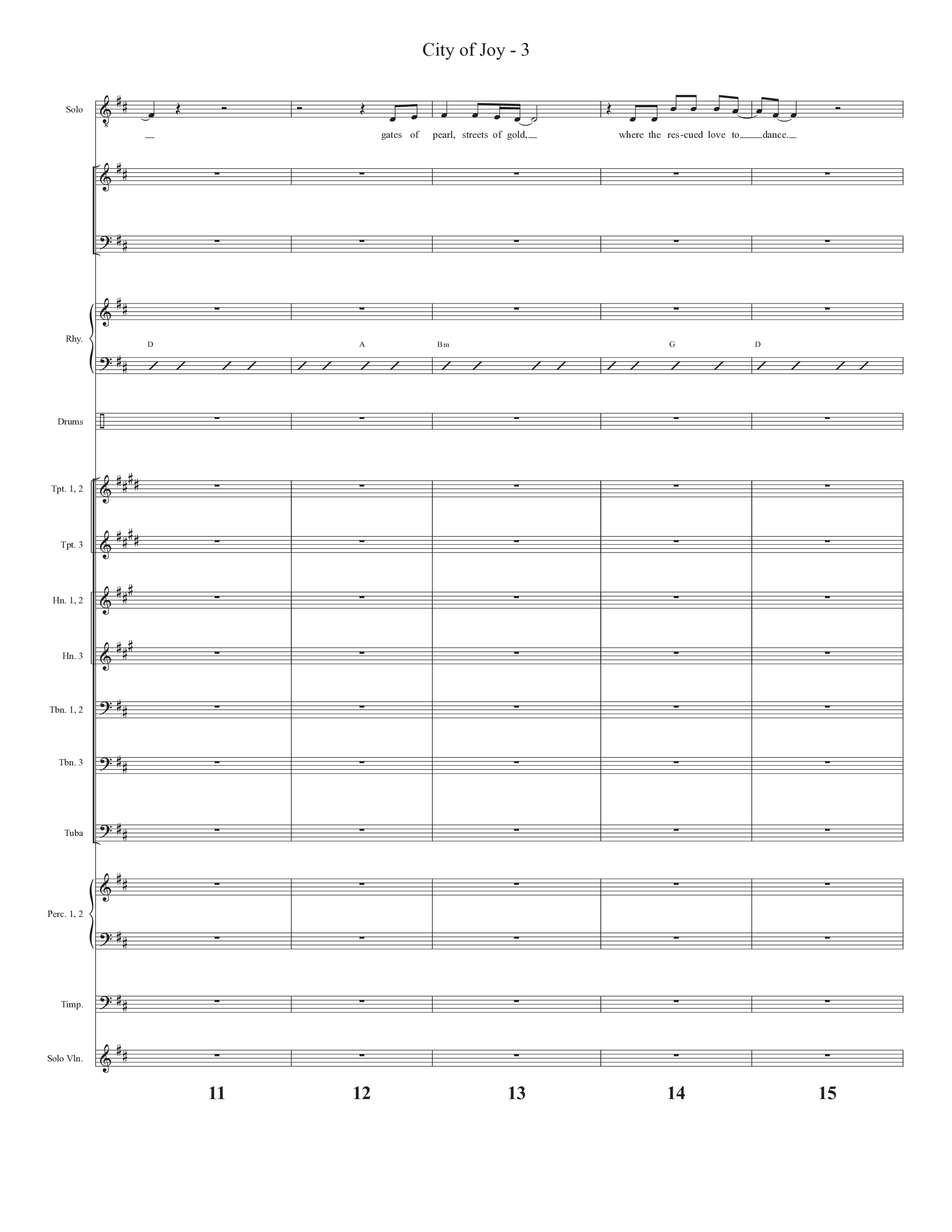 City Of Joy (Choral Anthem SATB) Conductor's Score (Prestonwood Worship / Prestonwood Choir / Arr. Michael Neale / Orch. Jonathan Walker)