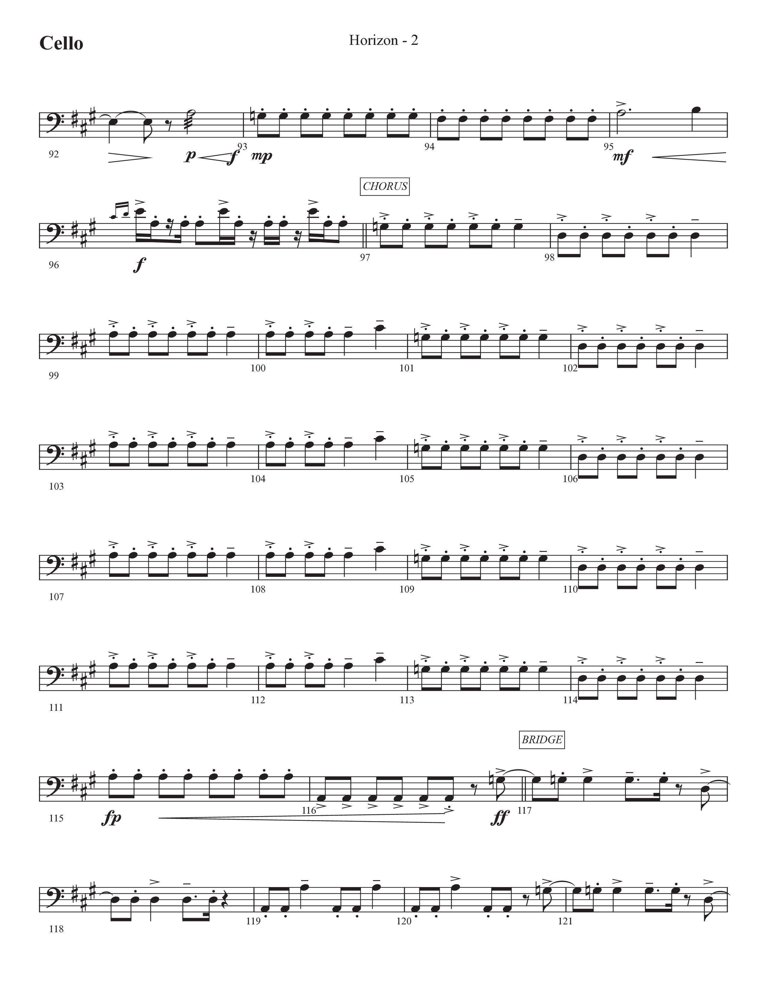 Horizon (Choral Anthem SATB) Cello (Prestonwood Worship / Prestonwood Choir / Michael Neale / Orch. Jonathan Walker)