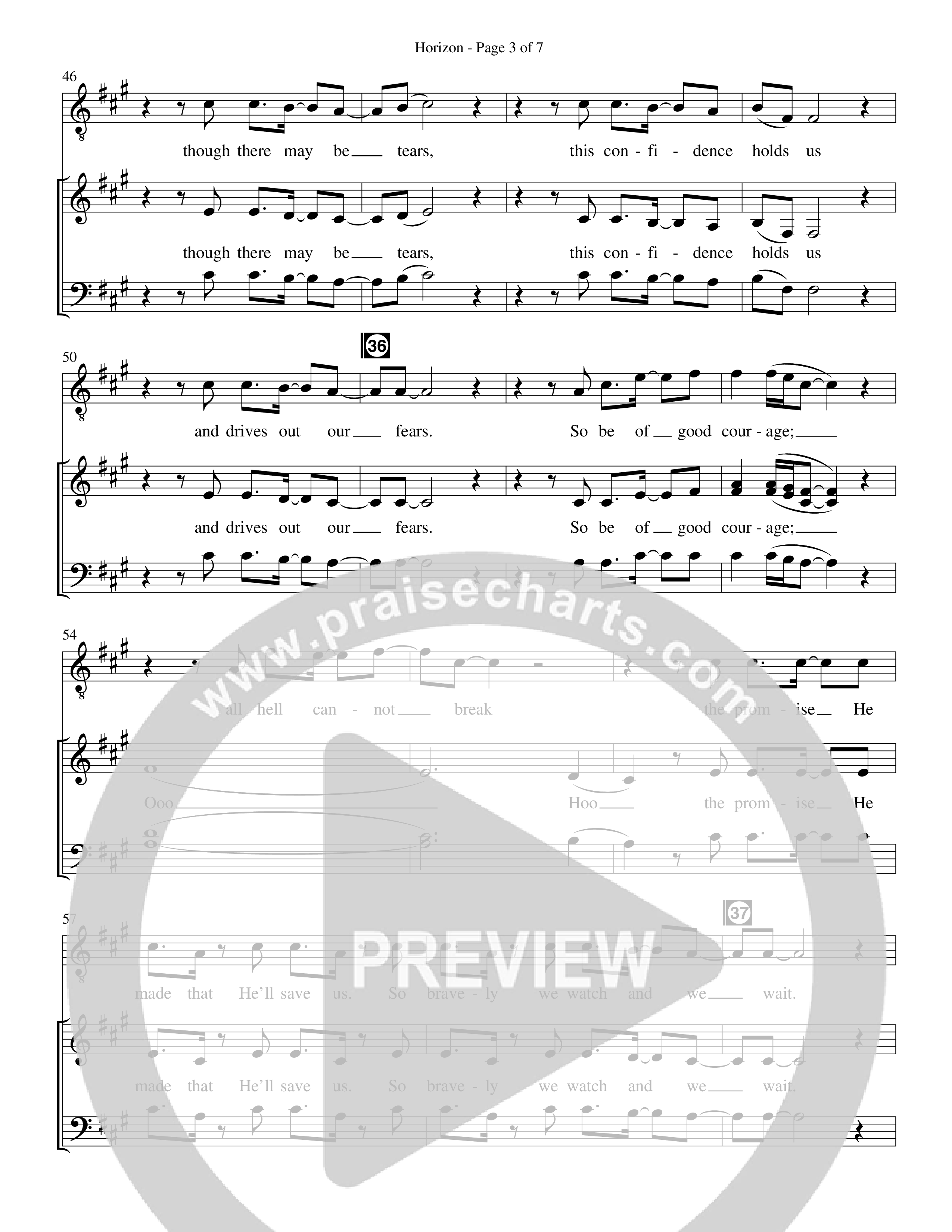 Horizon (Choral Anthem SATB) Choir Sheet CH (Prestonwood Worship / Prestonwood Choir / Michael Neale / Orch. Jonathan Walker)