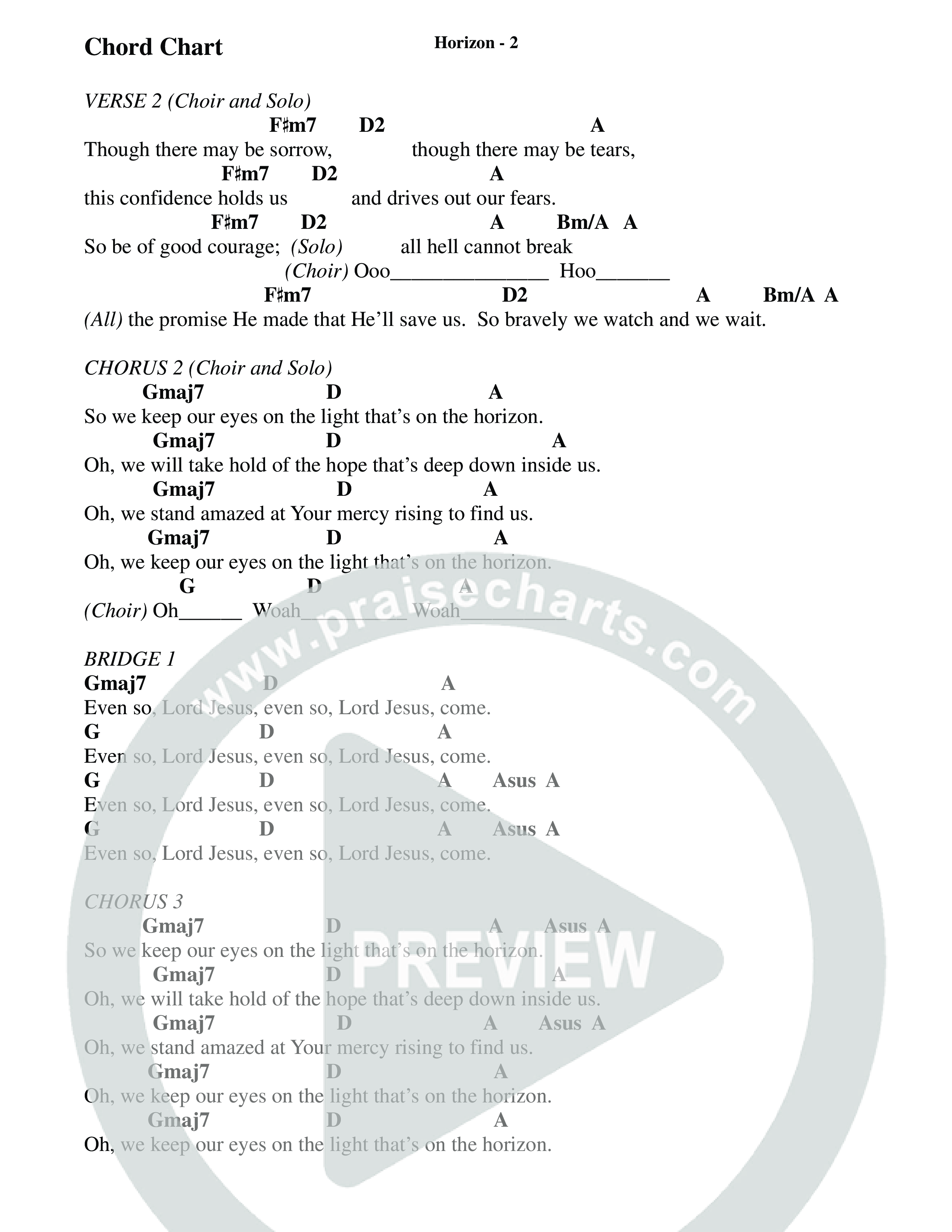 Horizon (Choral Anthem SATB) Chords & Lyrics (Prestonwood Worship / Prestonwood Choir / Michael Neale / Orch. Jonathan Walker)