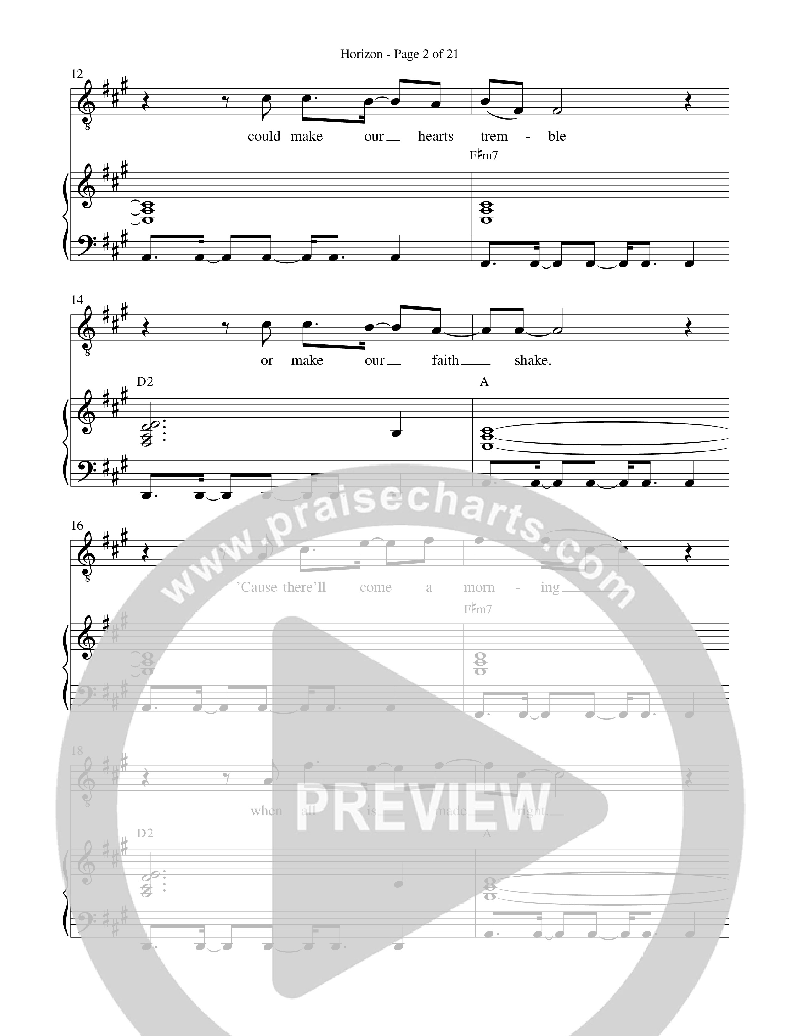 Horizon (Choral Anthem SATB) Choral Vocal Parts (Prestonwood Worship / Prestonwood Choir / Michael Neale / Orch. Jonathan Walker)