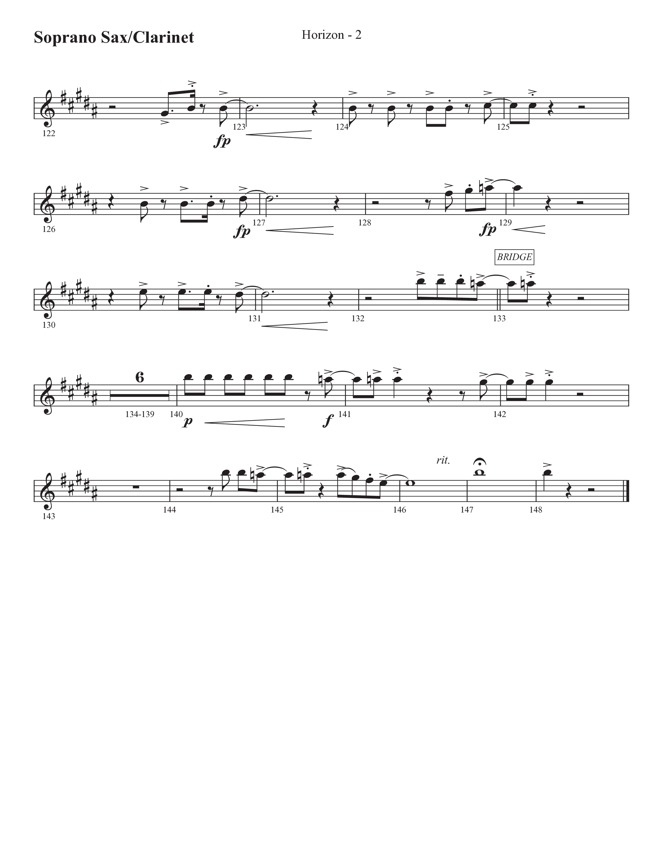 Horizon (Choral Anthem SATB) Soprano Sax (Prestonwood Worship / Prestonwood Choir / Michael Neale / Orch. Jonathan Walker)