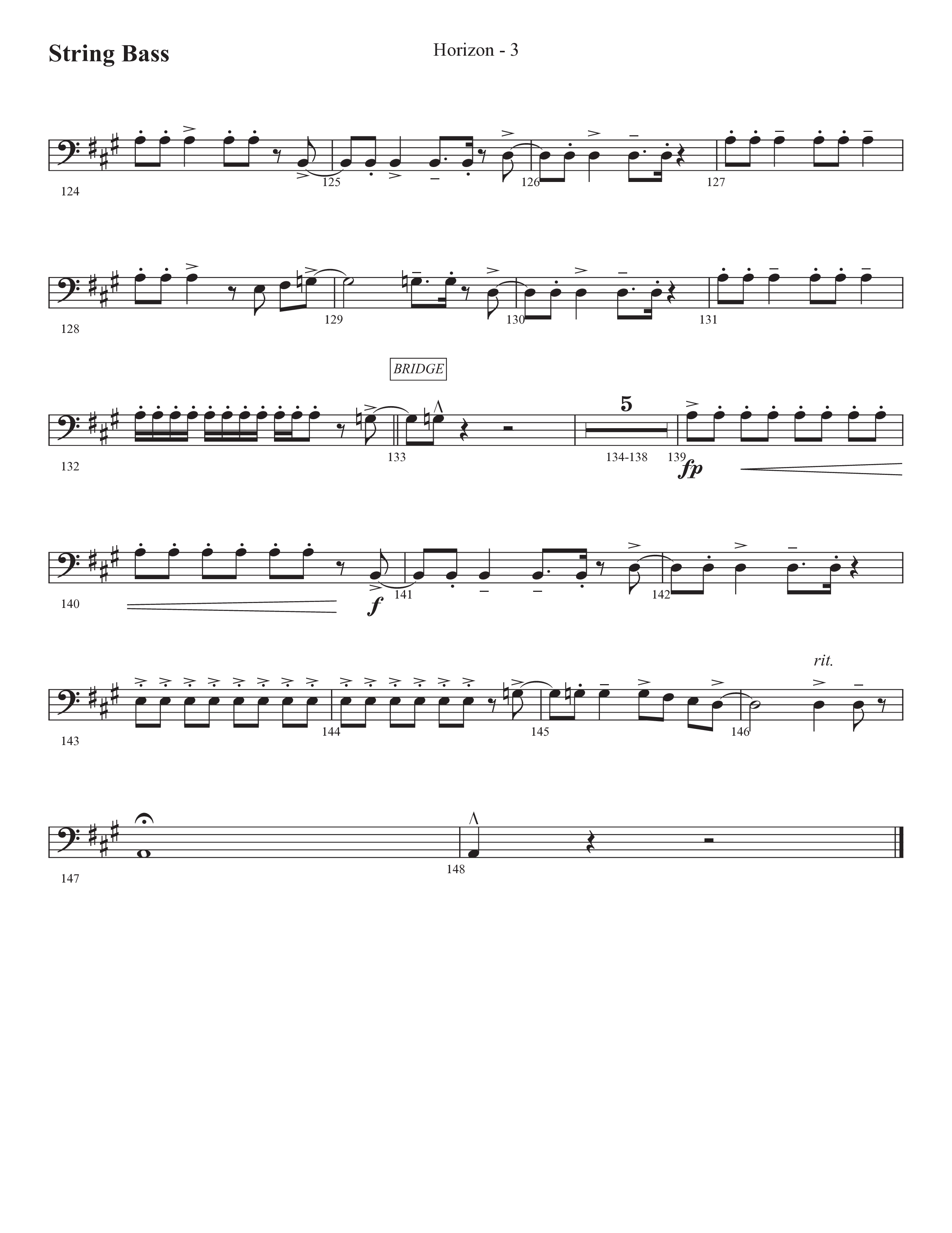 Horizon (Choral Anthem SATB) String Bass (Prestonwood Worship / Prestonwood Choir / Michael Neale / Orch. Jonathan Walker)