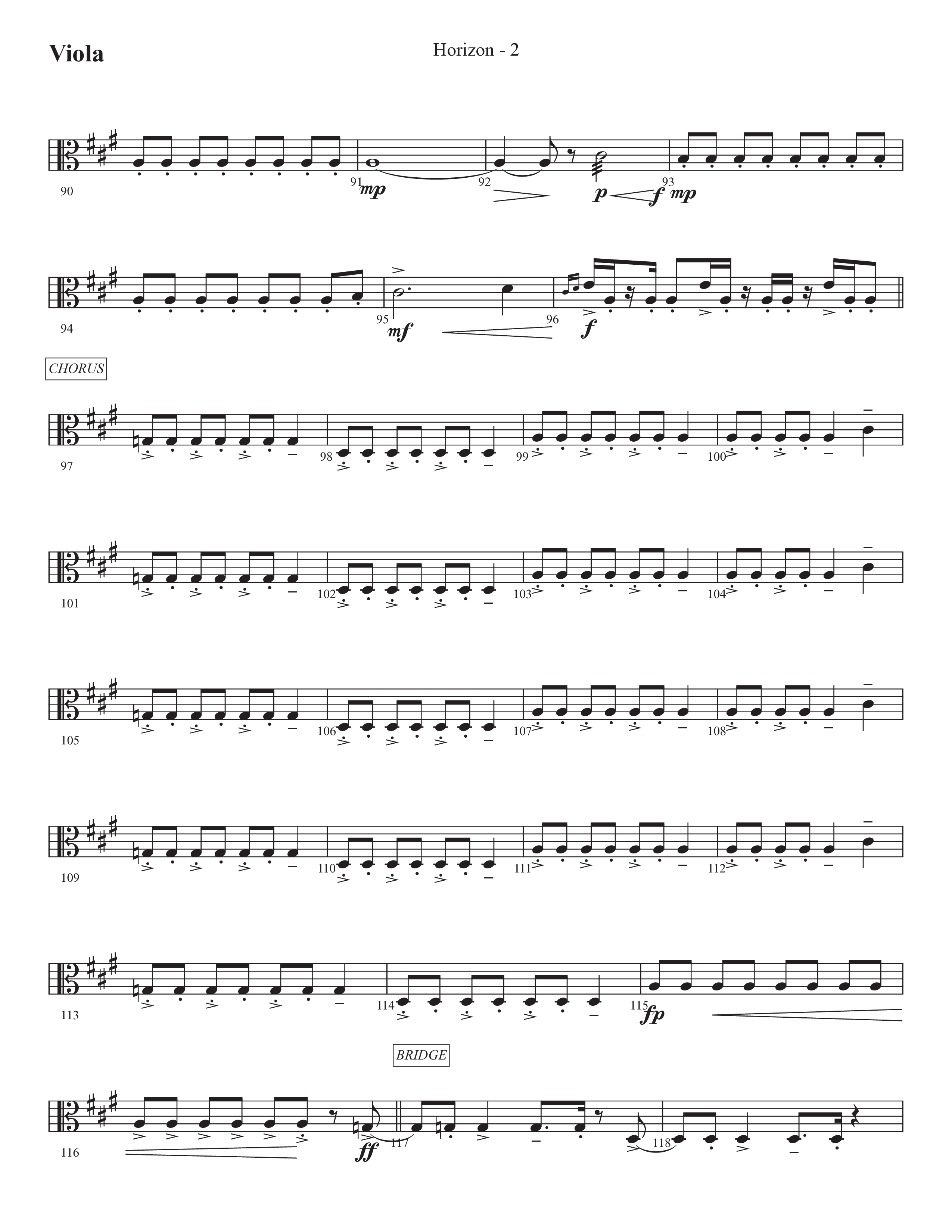 Horizon (Choral Anthem SATB) Viola (Prestonwood Worship / Prestonwood Choir / Michael Neale / Orch. Jonathan Walker)