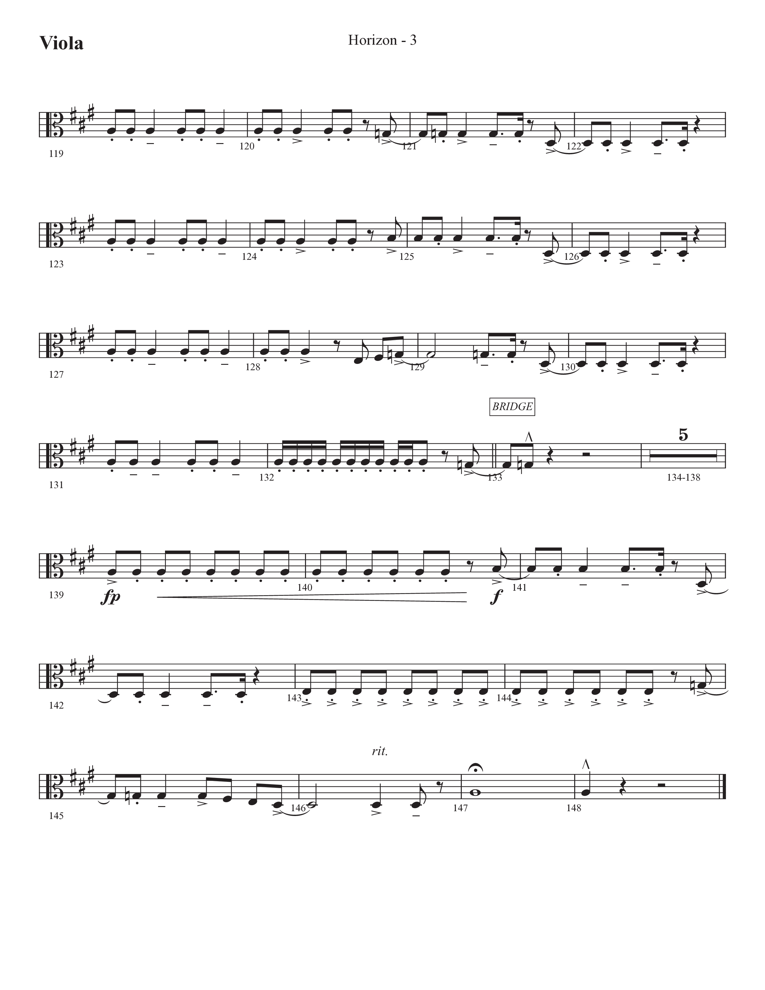 Horizon (Choral Anthem SATB) Viola (Prestonwood Worship / Prestonwood Choir / Michael Neale / Orch. Jonathan Walker)