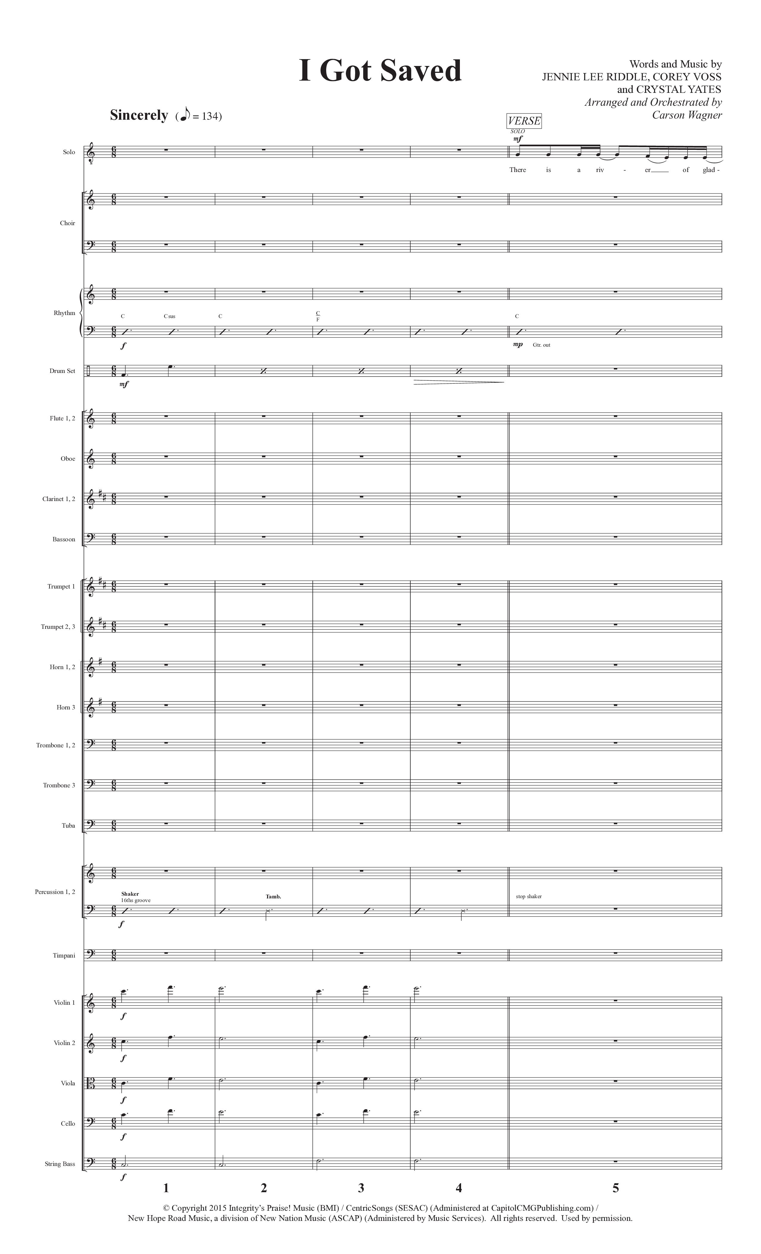 I Got Saved (Choral Anthem SATB) Conductor's Score (Prestonwood Worship / Prestonwood Choir / Arr. Carson Wagner)