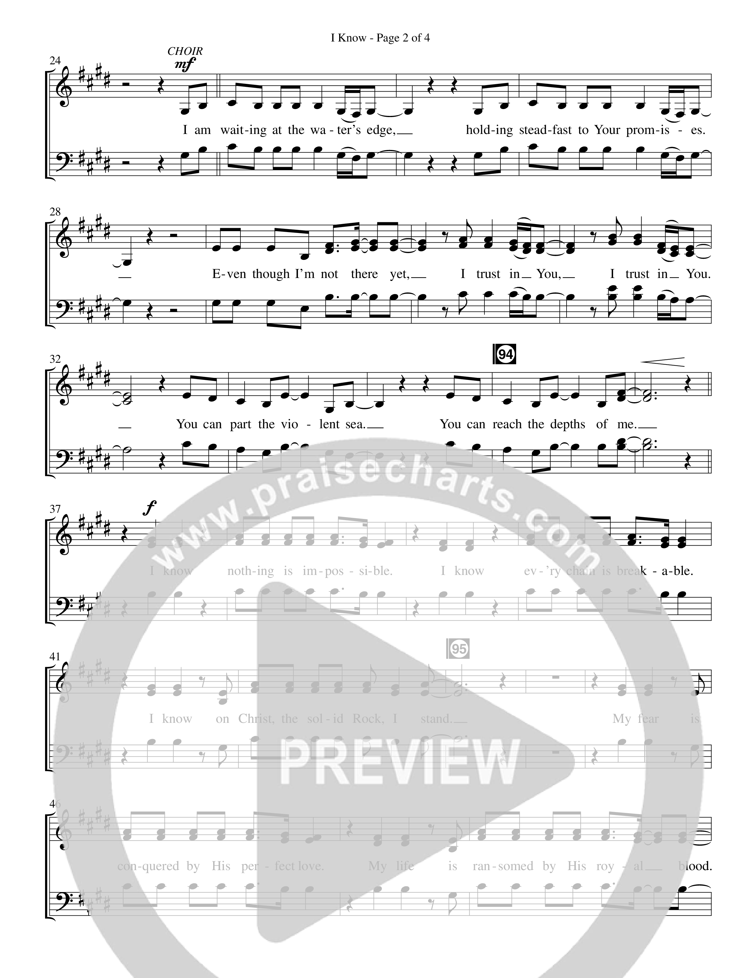 I Know (Choral Anthem SATB) Choir Sheet CH (Prestonwood Worship / Prestonwood Choir / Arr. Jonathan Walker)