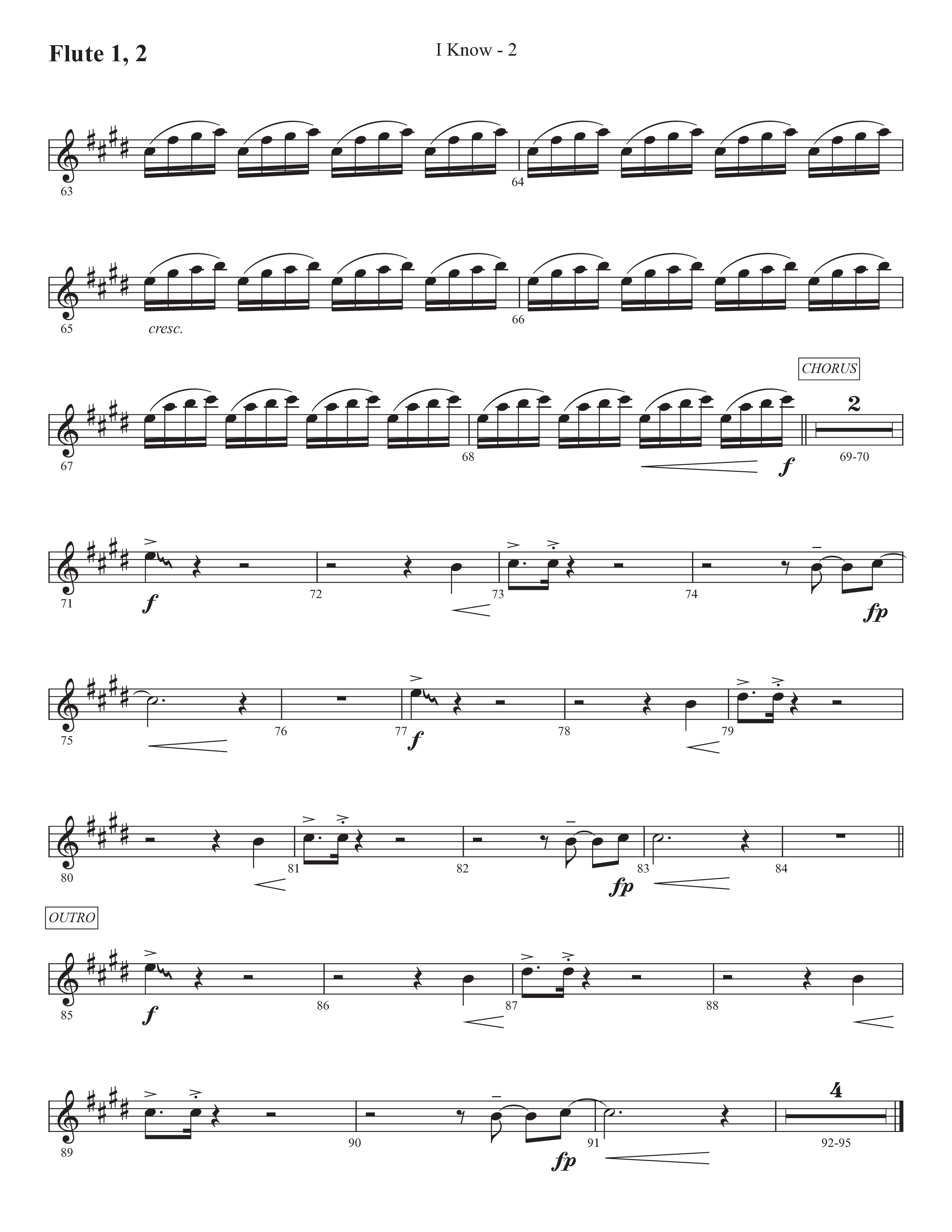 I Know (Choral Anthem SATB) Flute 1/2 (Prestonwood Worship / Prestonwood Choir / Arr. Jonathan Walker)