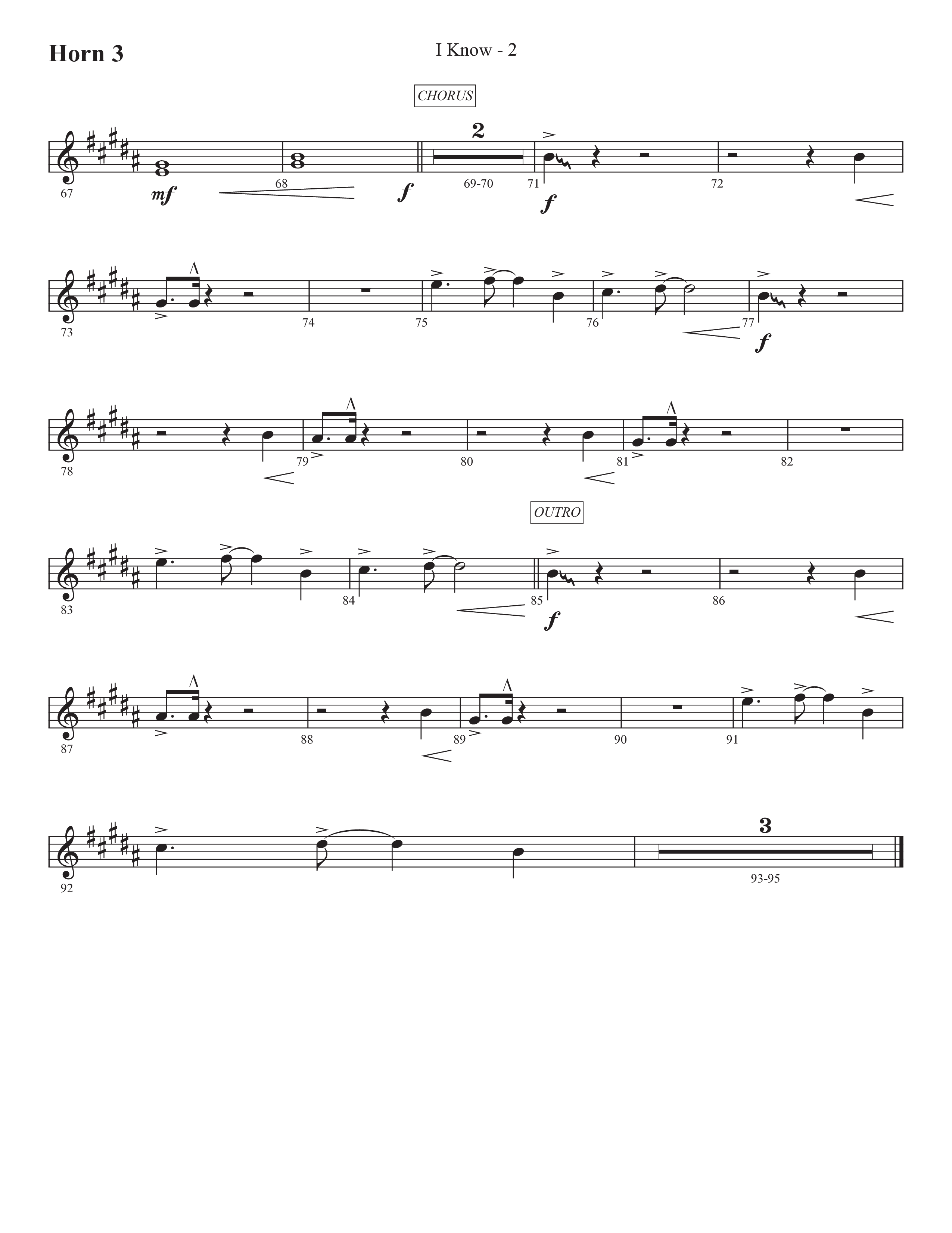 I Know (Choral Anthem SATB) French Horn 3 (Prestonwood Worship / Prestonwood Choir / Arr. Jonathan Walker)