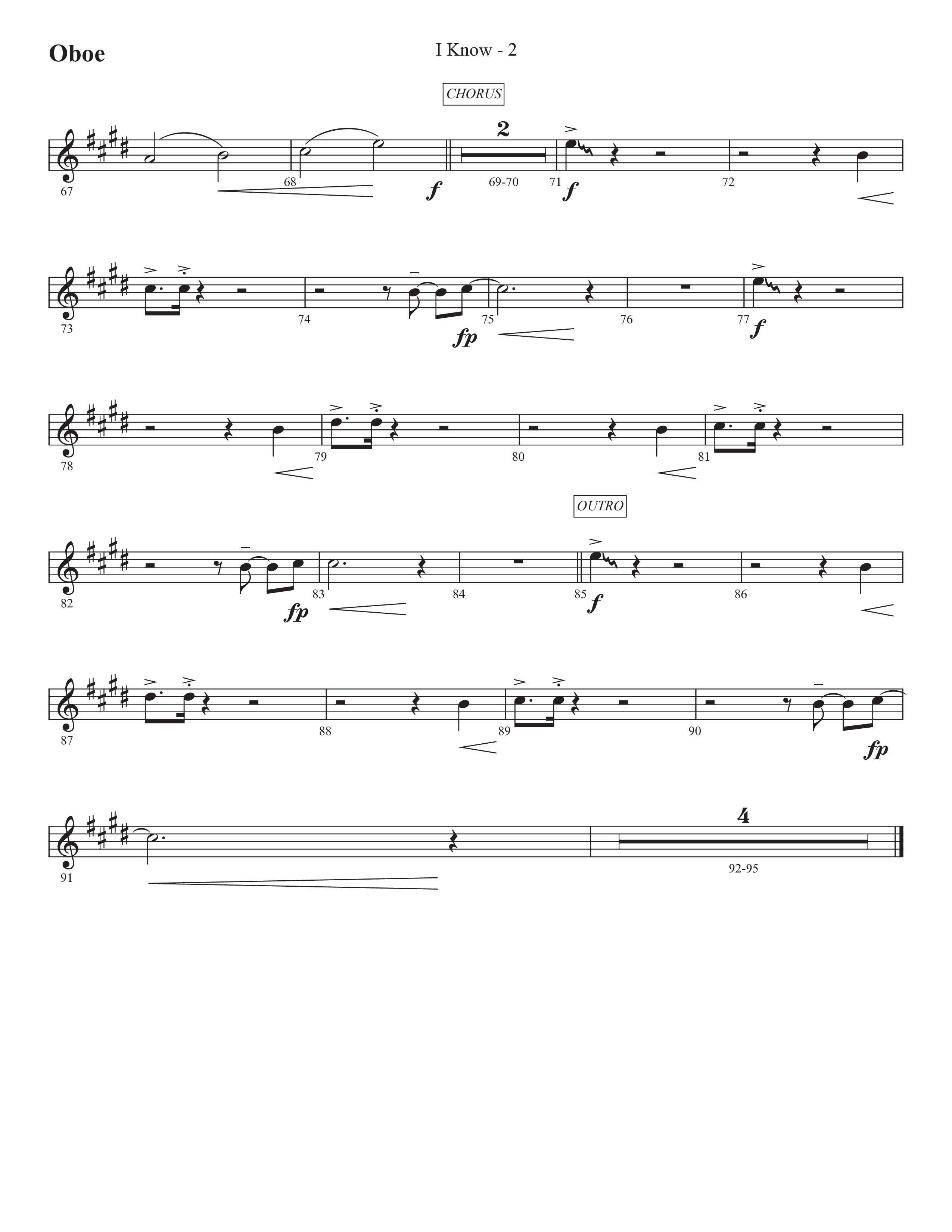 I Know (Choral Anthem SATB) Oboe (Prestonwood Worship / Prestonwood Choir / Arr. Jonathan Walker)