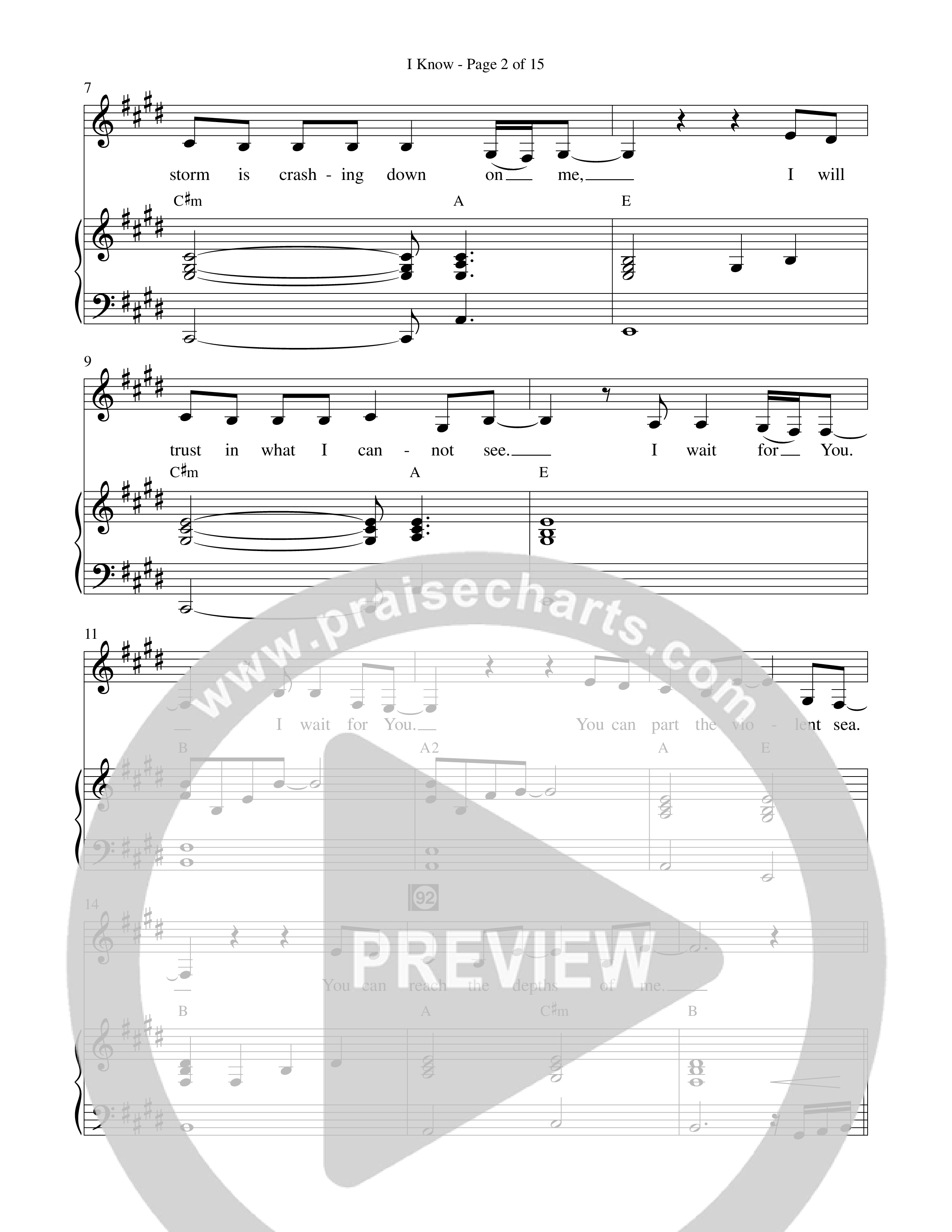 I Know (Choral Anthem SATB) Octavo (Vocals & Piano) (Prestonwood Worship / Prestonwood Choir / Arr. Jonathan Walker)
