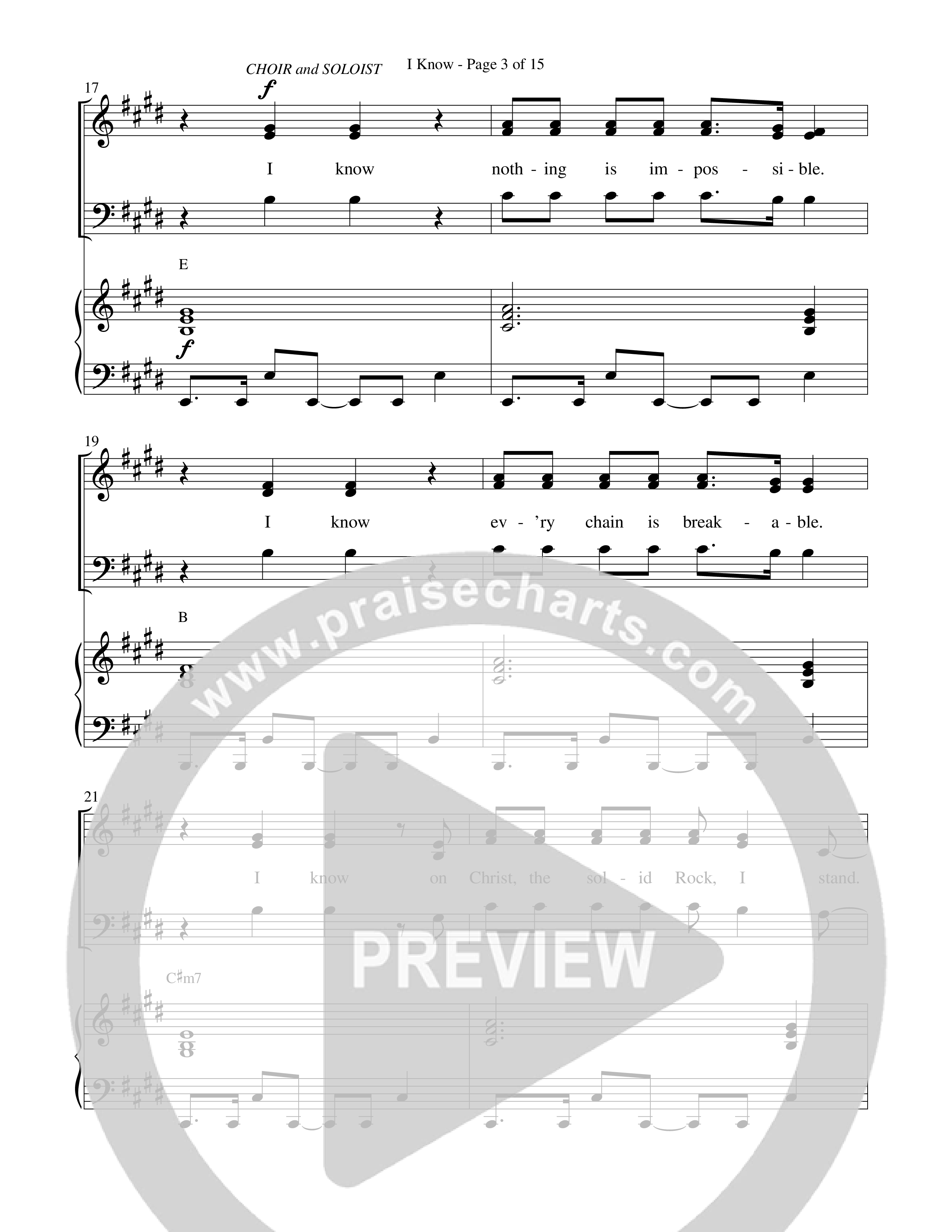 I Know (Choral Anthem SATB) Octavo (Vocals & Piano) (Prestonwood Worship / Prestonwood Choir / Arr. Jonathan Walker)
