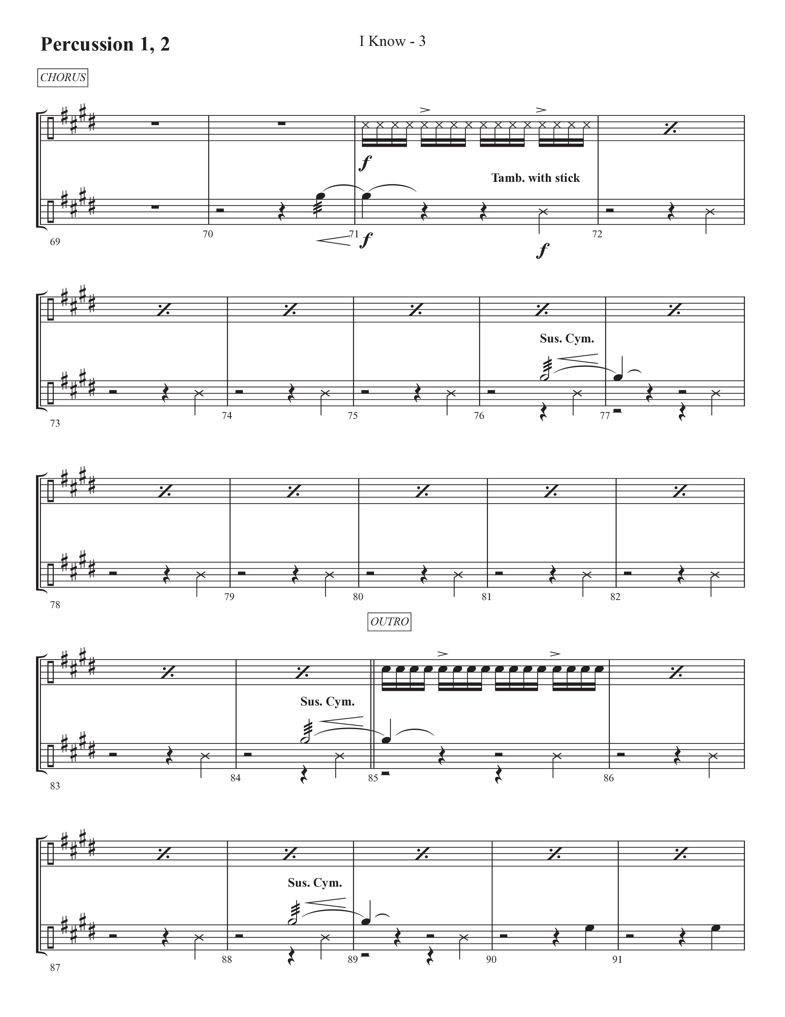 I Know (Choral Anthem SATB) Percussion 1/2 (Prestonwood Worship / Prestonwood Choir / Arr. Jonathan Walker)