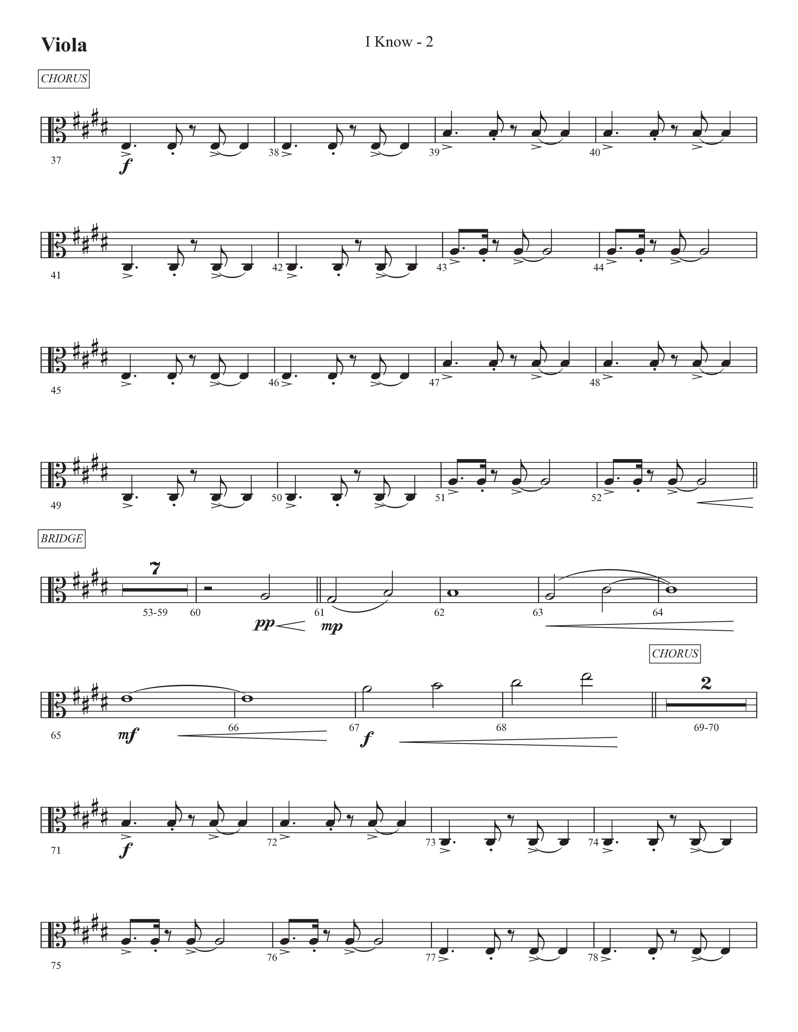 I Know (Choral Anthem SATB) Viola (Prestonwood Worship / Prestonwood Choir / Arr. Jonathan Walker)
