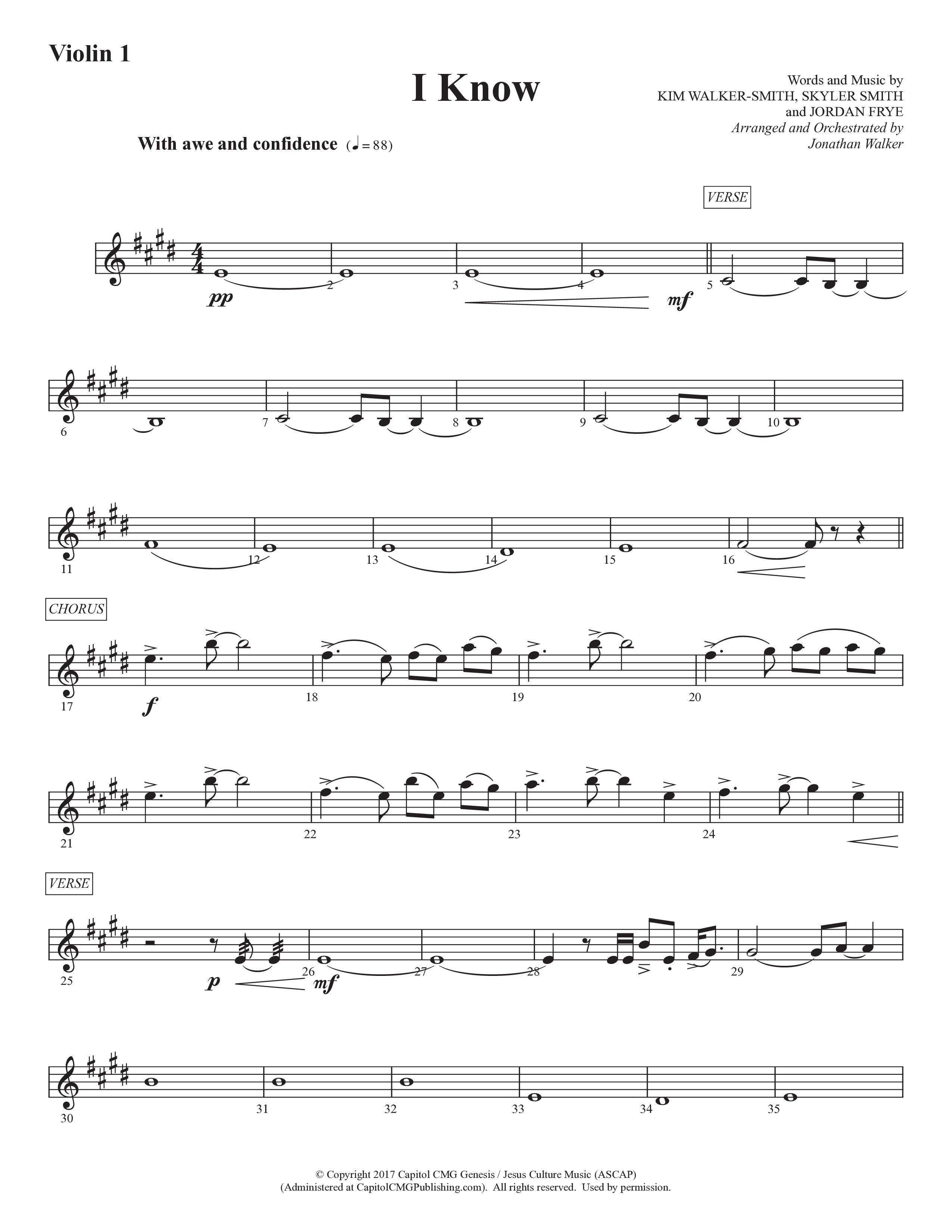 I Know (Choral Anthem SATB) String Ensemble (Prestonwood Worship / Prestonwood Choir / Arr. Jonathan Walker)