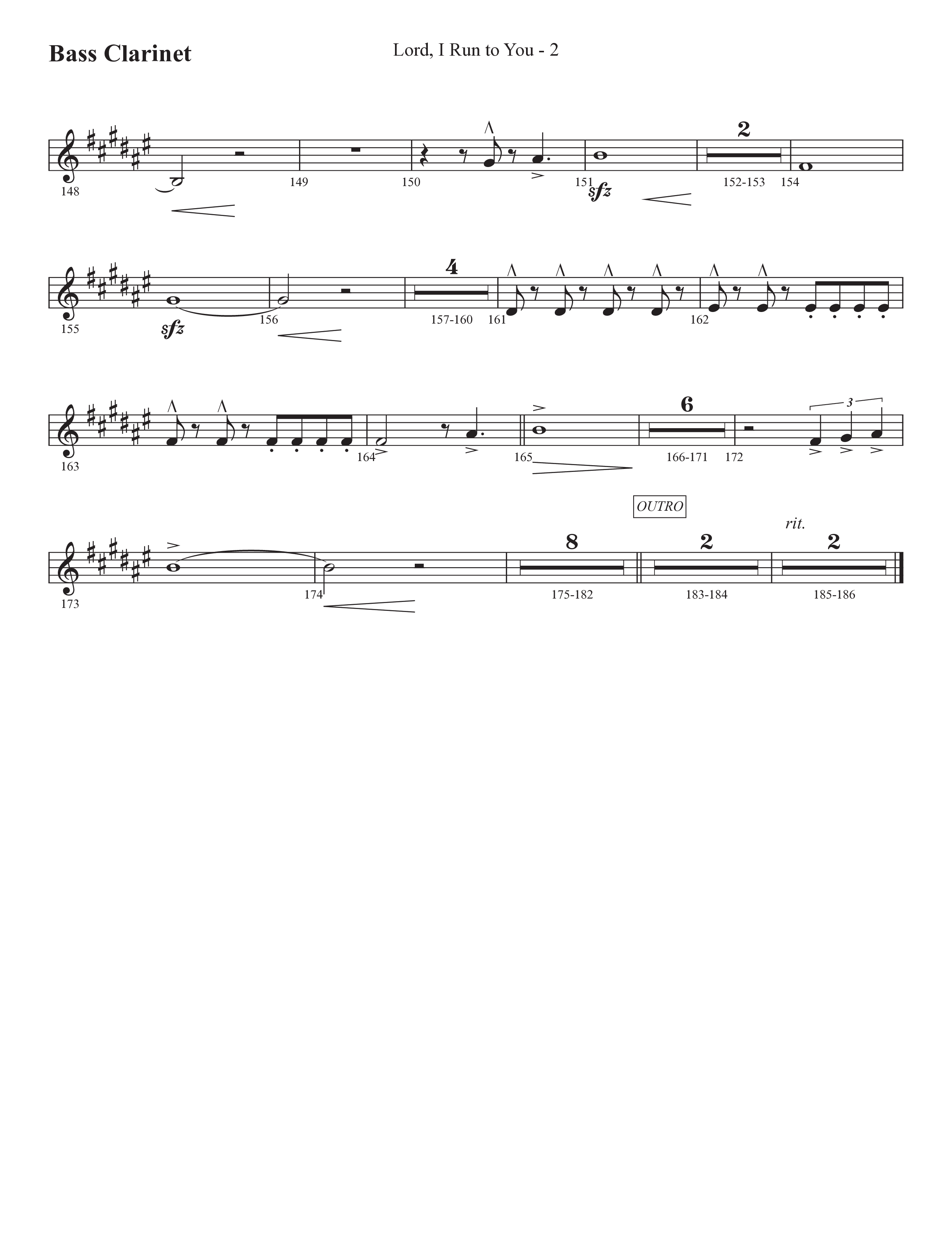 Lord I Run To You (Choral Anthem SATB) Bass Clarinet (Prestonwood Worship / Prestonwood Choir / Arr. Michael Neale / Arr. Carson Wagner)