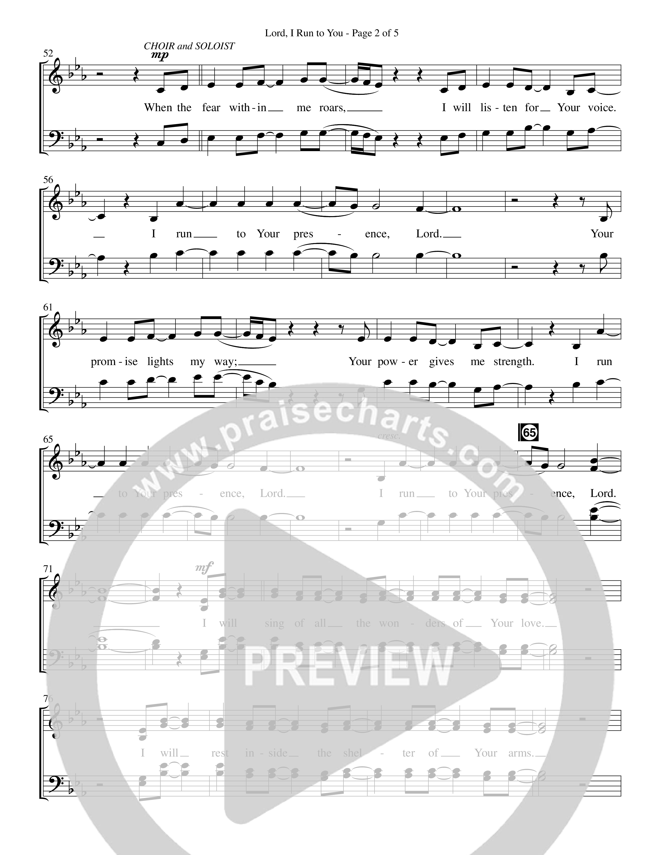 Lord I Run To You (Choral Anthem SATB) Choir Sheet CH (Prestonwood Worship / Prestonwood Choir / Arr. Michael Neale / Arr. Carson Wagner)