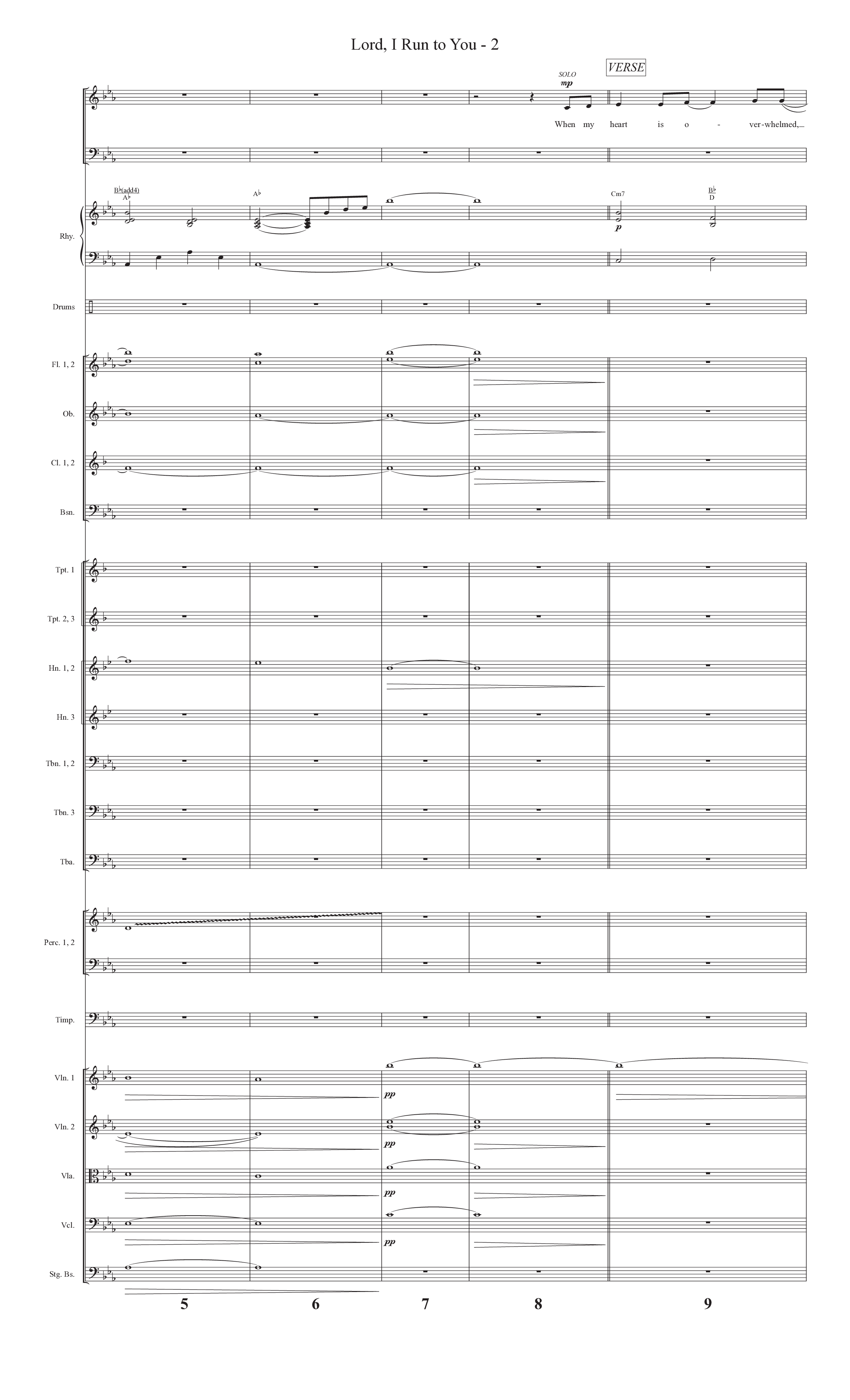 Lord I Run To You (Choral Anthem SATB) Conductor's Score (Prestonwood Worship / Prestonwood Choir / Arr. Michael Neale / Arr. Carson Wagner)