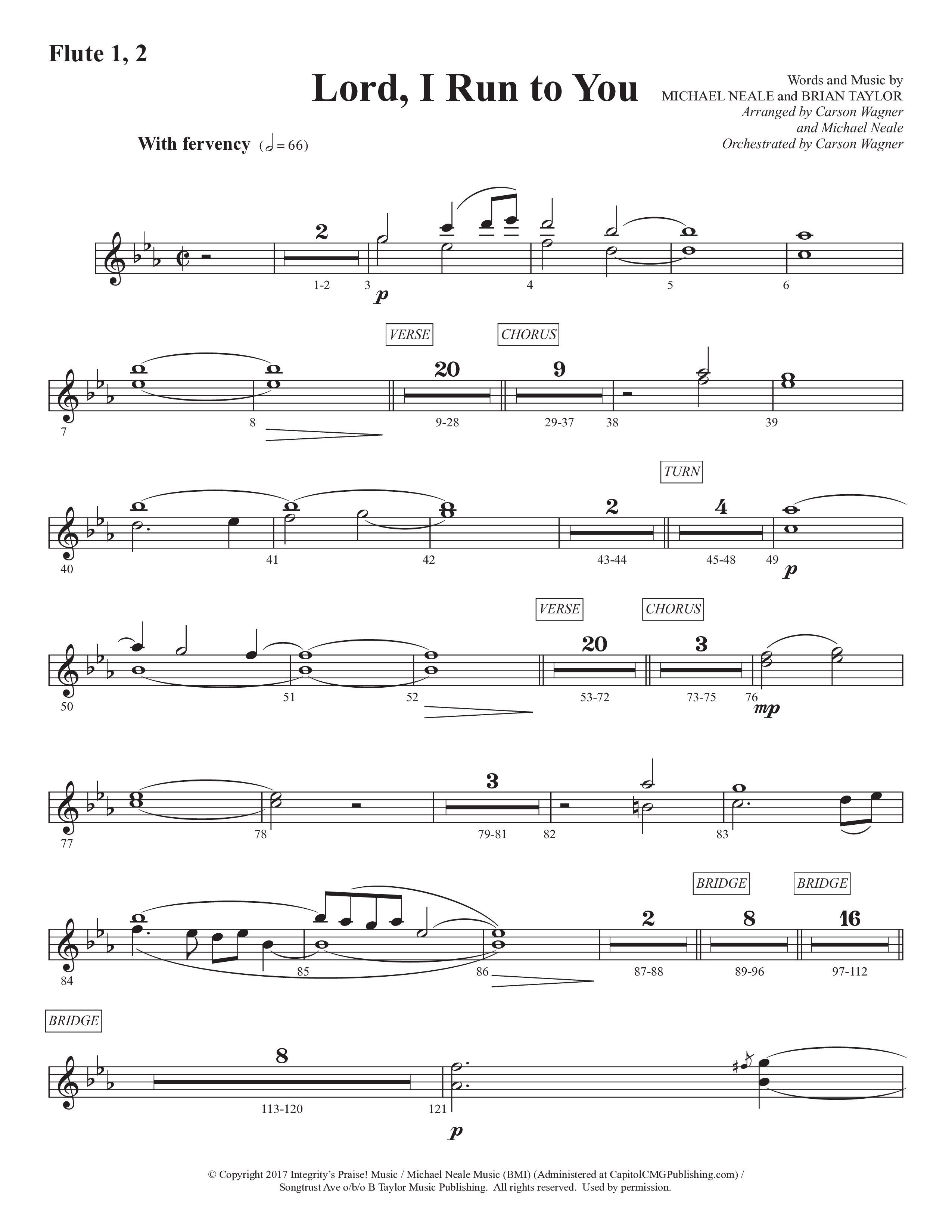 Lord I Run To You (Choral Anthem SATB) Flute 1/2 (Prestonwood Worship / Prestonwood Choir / Arr. Michael Neale / Arr. Carson Wagner)