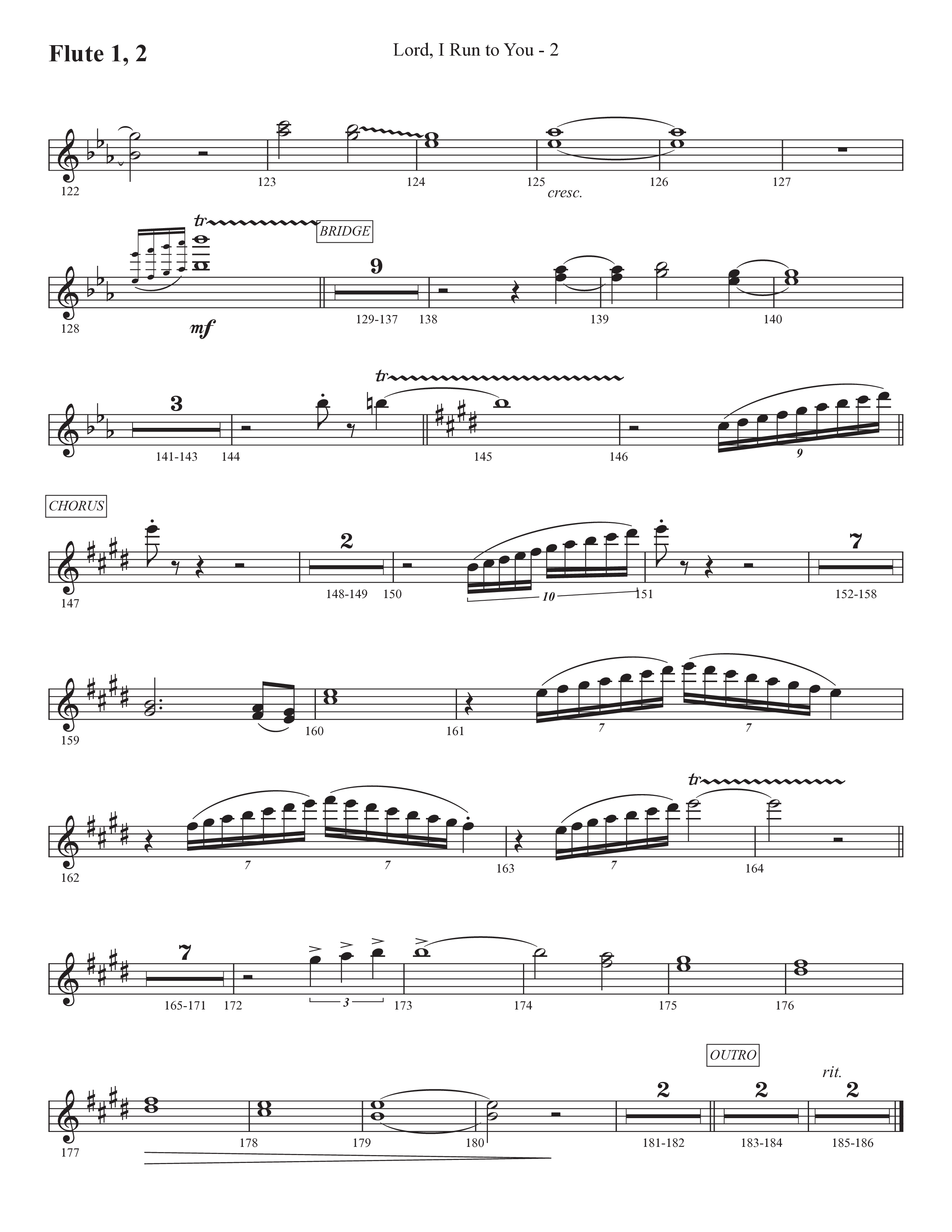 Lord I Run To You (Choral Anthem SATB) Flute 1/2 (Prestonwood Worship / Prestonwood Choir / Arr. Michael Neale / Arr. Carson Wagner)